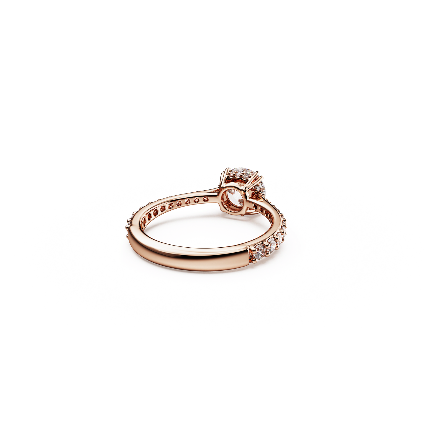 Stilla cocktail ring, Round cut, Pavé, White, Rose gold-tone plated 5642644