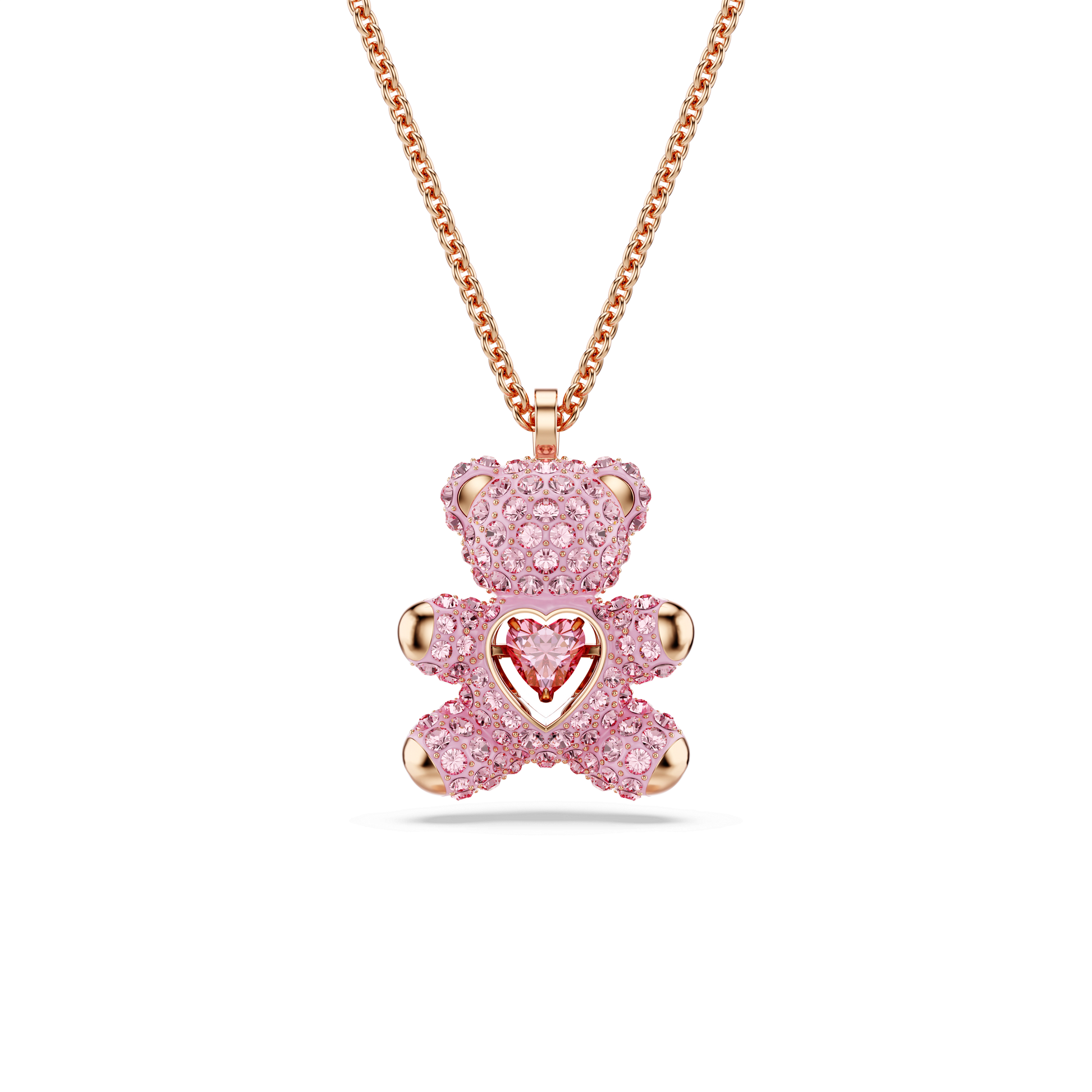 Teddy pendant, Bear, Pink, Rose gold-tone plated 5642976
