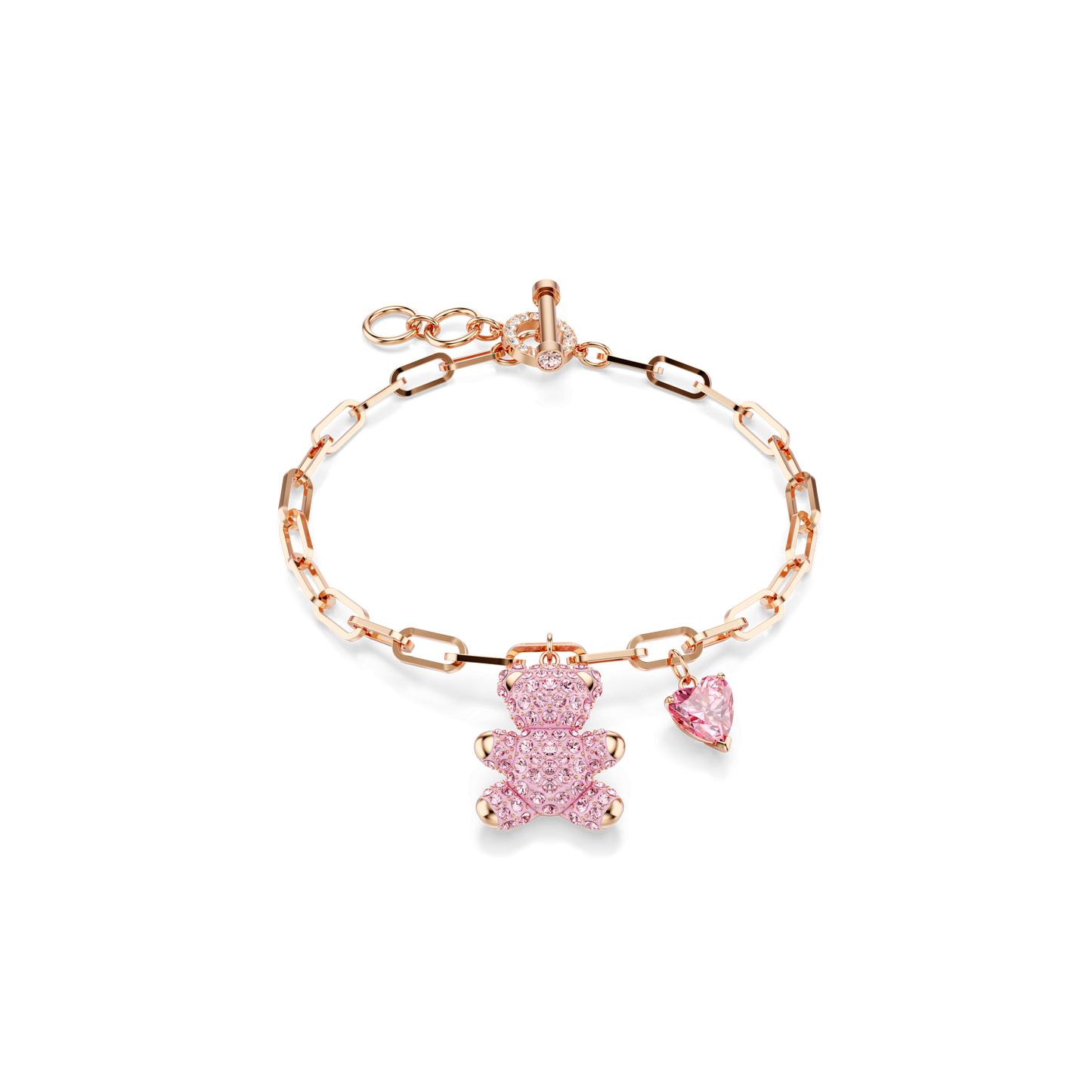 Teddy bracelet, Bear, Pink, Rose gold-tone plated 5642978