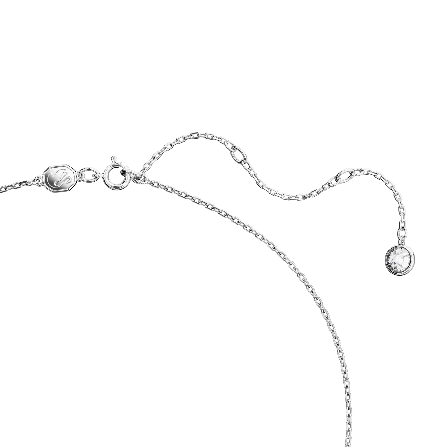 Swan pendant, Swan, Medium, White, Rhodium plated 5647872