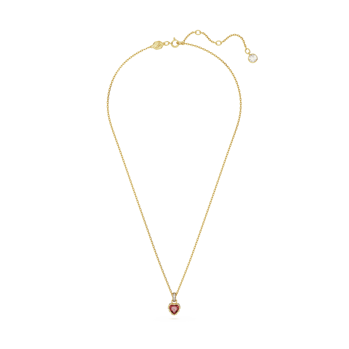 Chroma pendant, Heart, Red, Gold-tone plated 5648750