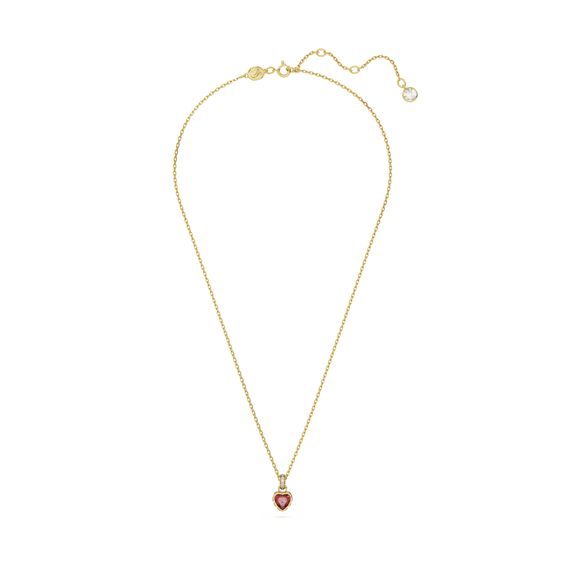Chroma pendant, Heart, Red, Gold-tone plated 5648750