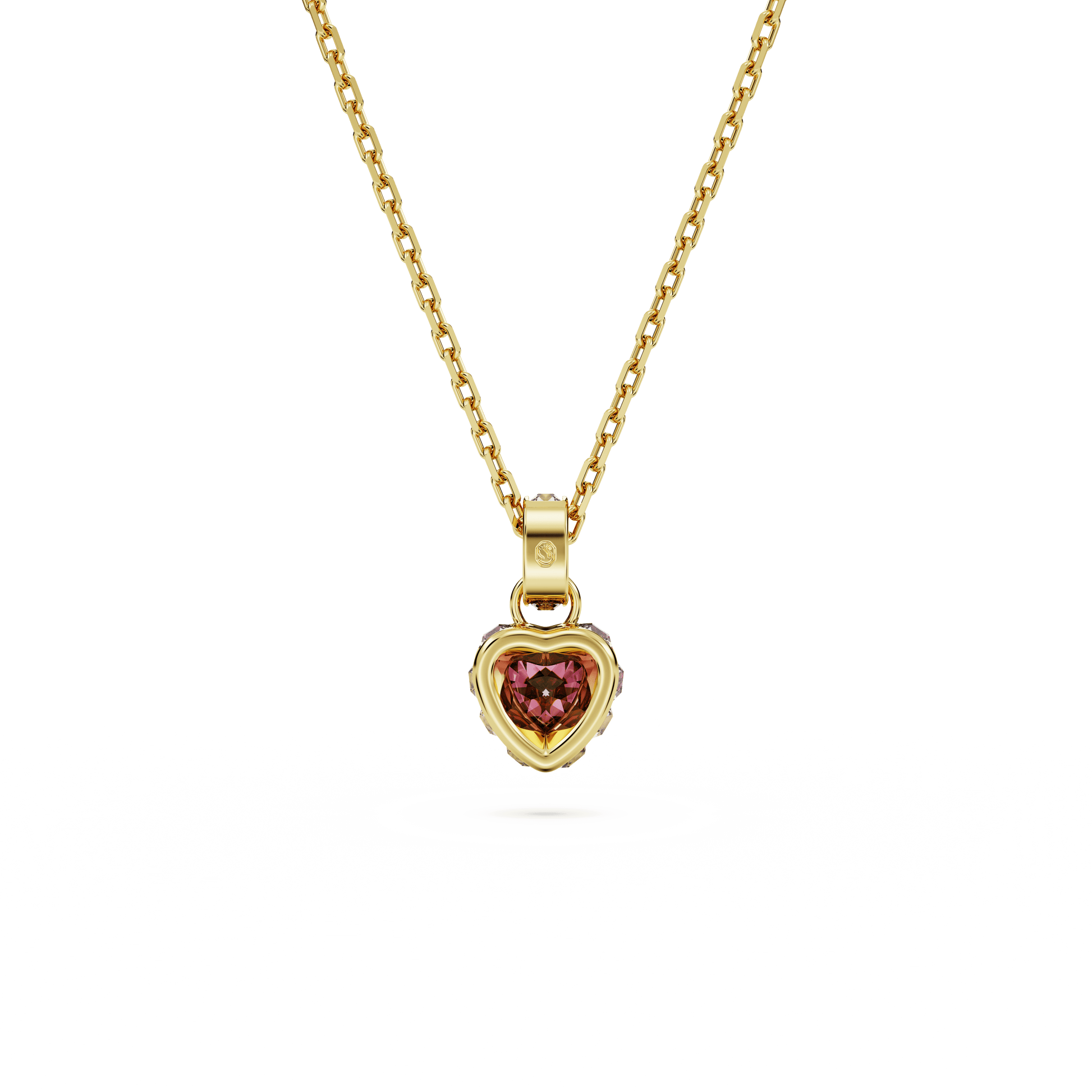 Chroma pendant, Heart, Red, Gold-tone plated 5648750