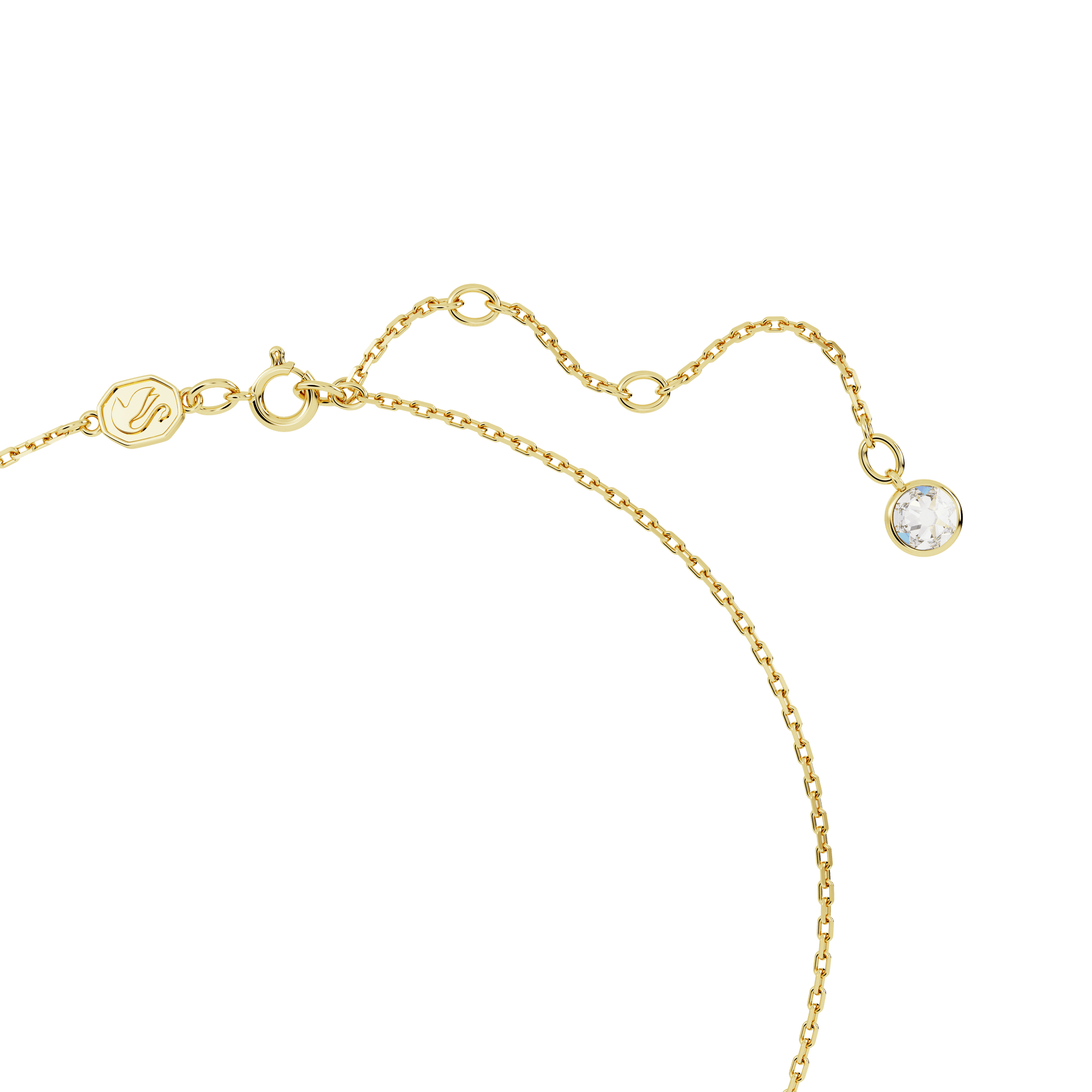 Chroma pendant, Pear cut, Green, Gold-tone plated 5648751