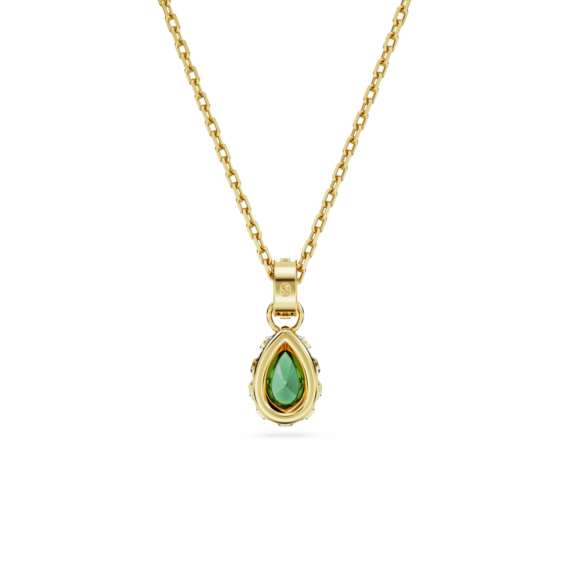 Chroma pendant, Pear cut, Green, Gold-tone plated 5648751