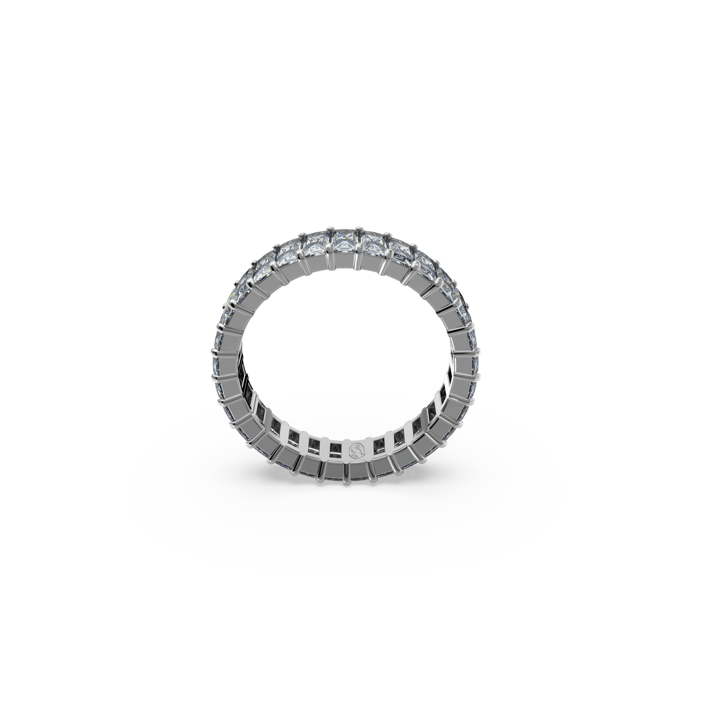 Matrix ring, Baguette cut, Gray, Ruthenium plated 5648915