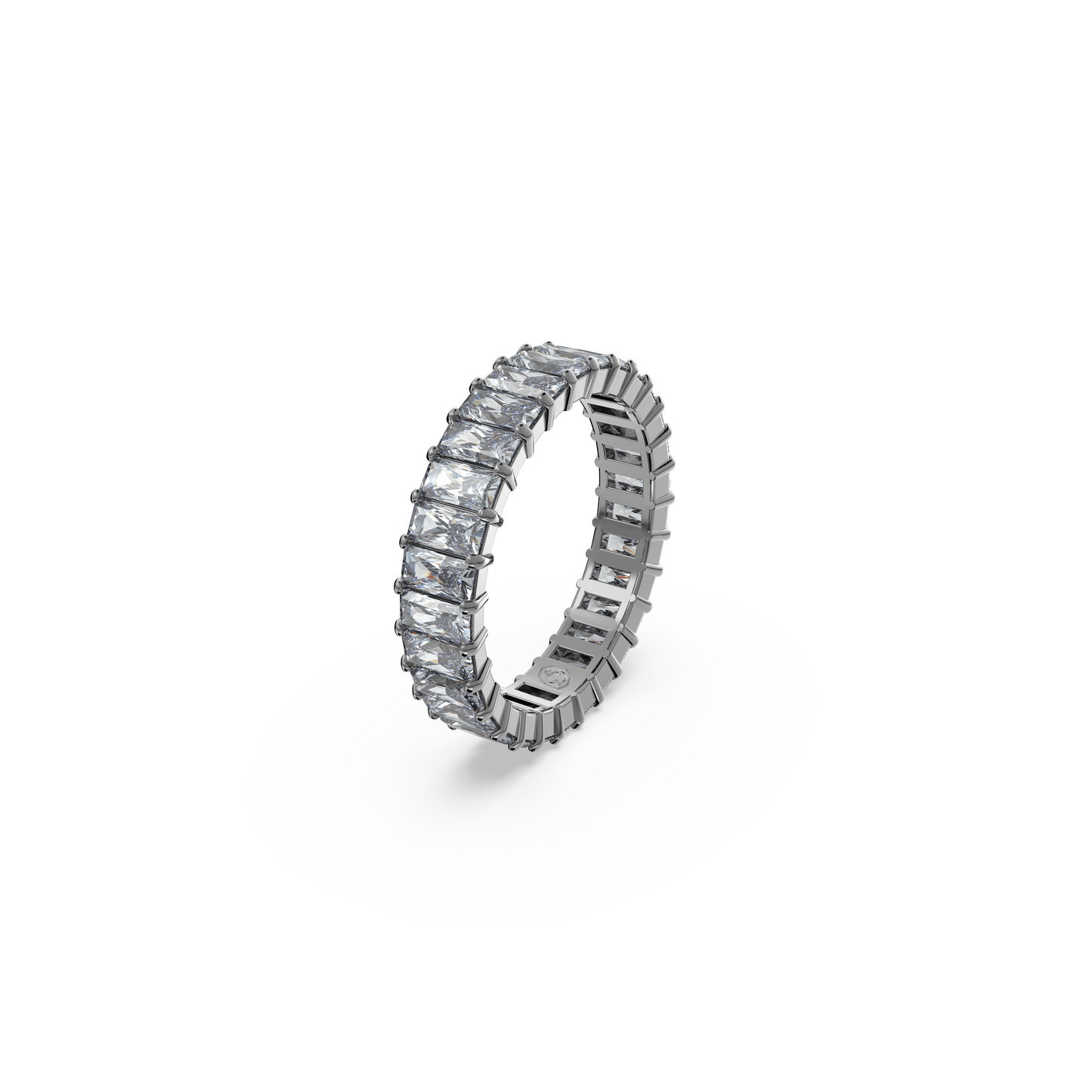 Matrix ring, Baguette cut, Gray, Ruthenium plated 5648917