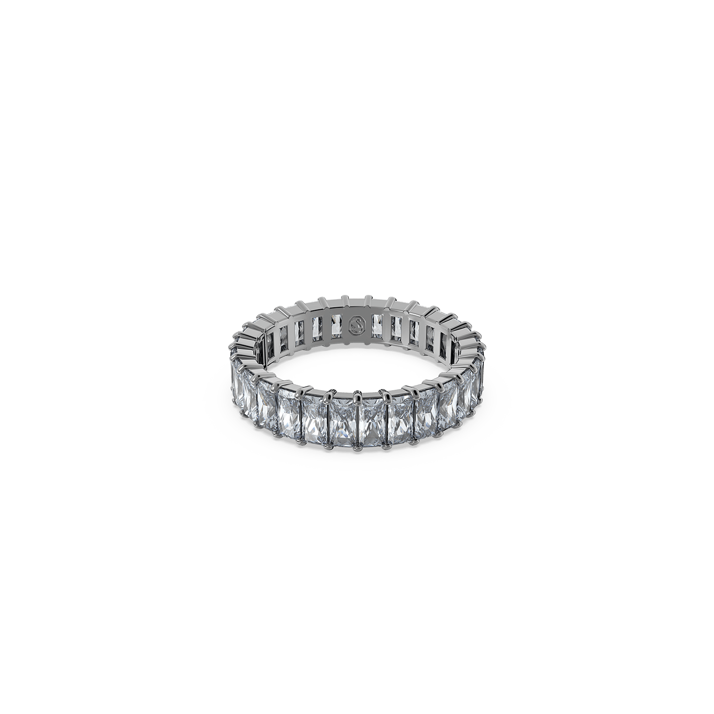 Matrix ring, Baguette cut, Gray, Ruthenium plated 5648918