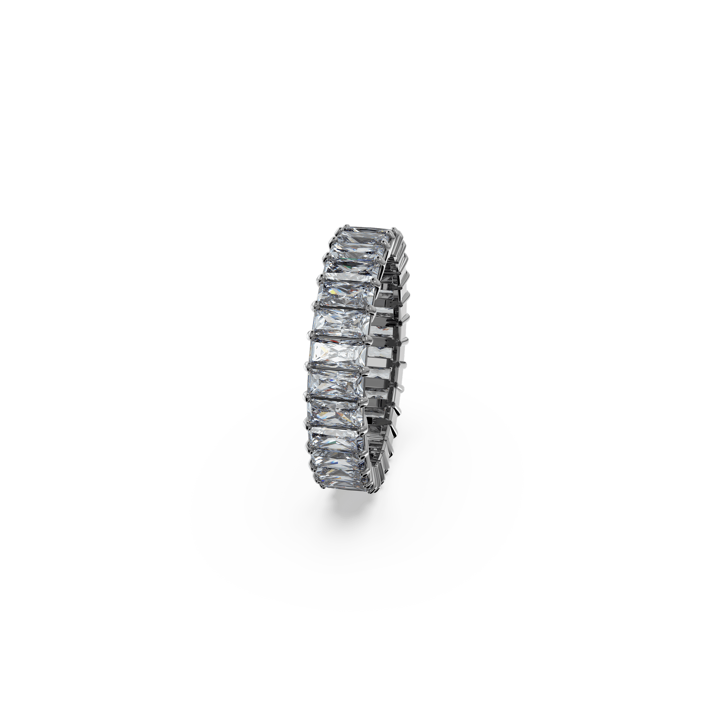Matrix ring, Baguette cut, Gray, Ruthenium plated 5648918