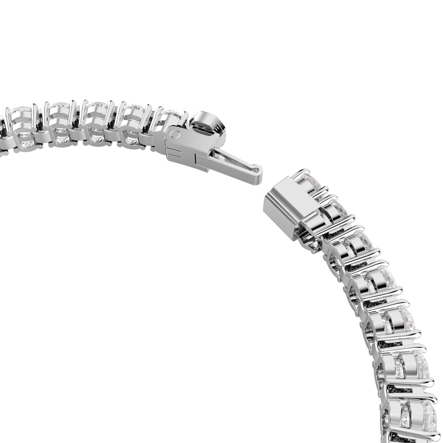 Matrix Tennis bracelet, Round cut, White, Rhodium plated 5648938