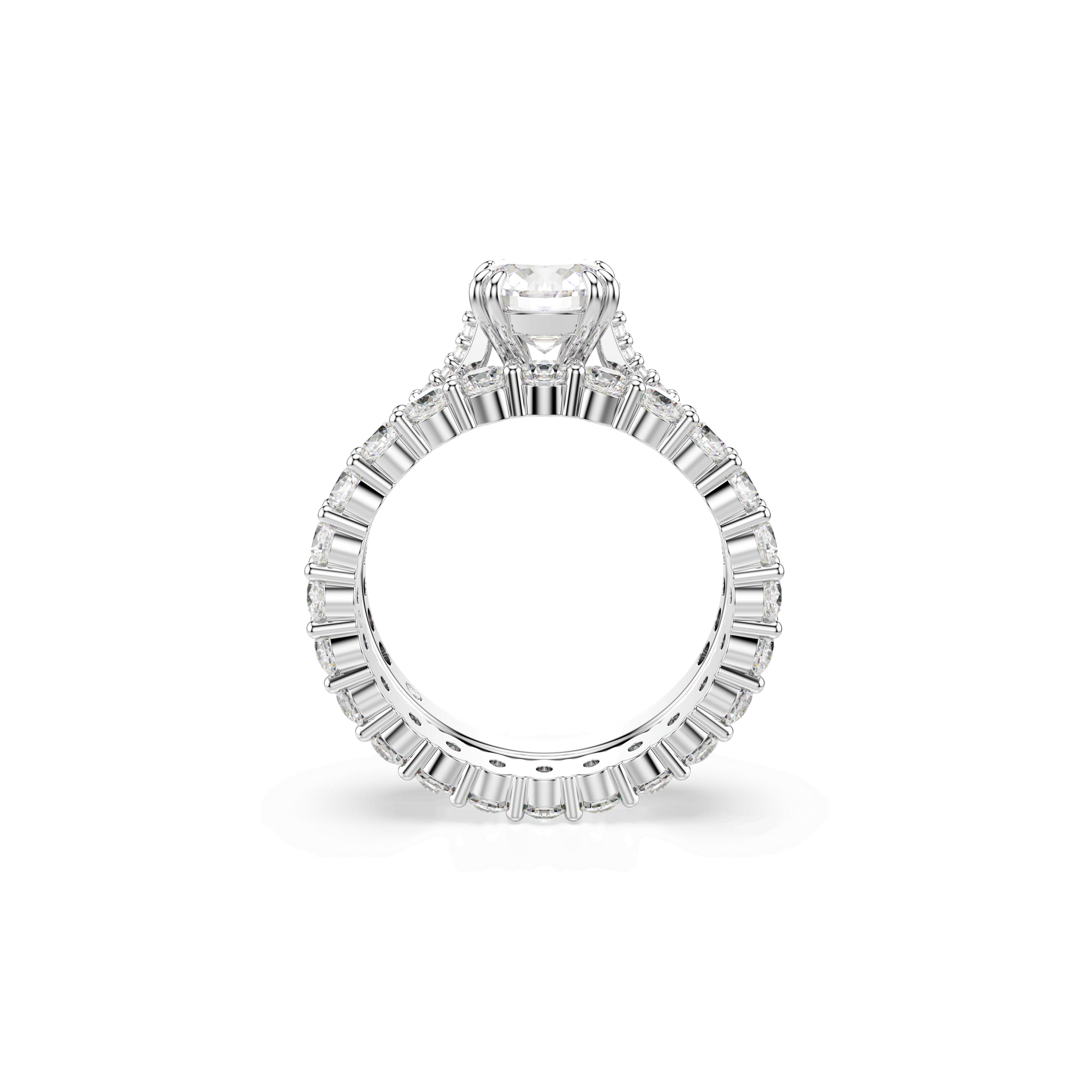 Stilla ring, Set (2), Round cut, White, Rhodium plated 5649216