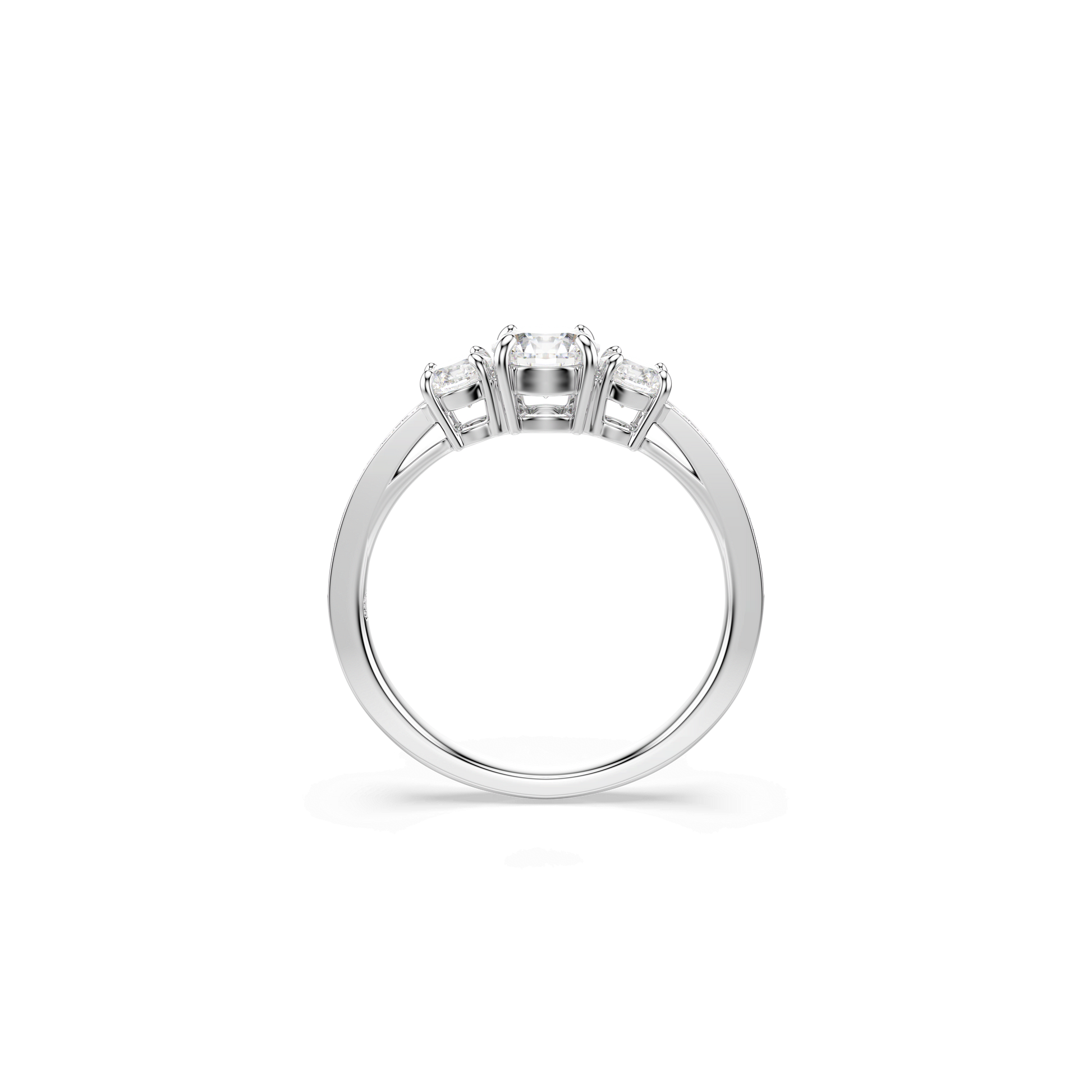 Stilla Attract ring, Round cut, White, Silver-tone finish 5656289