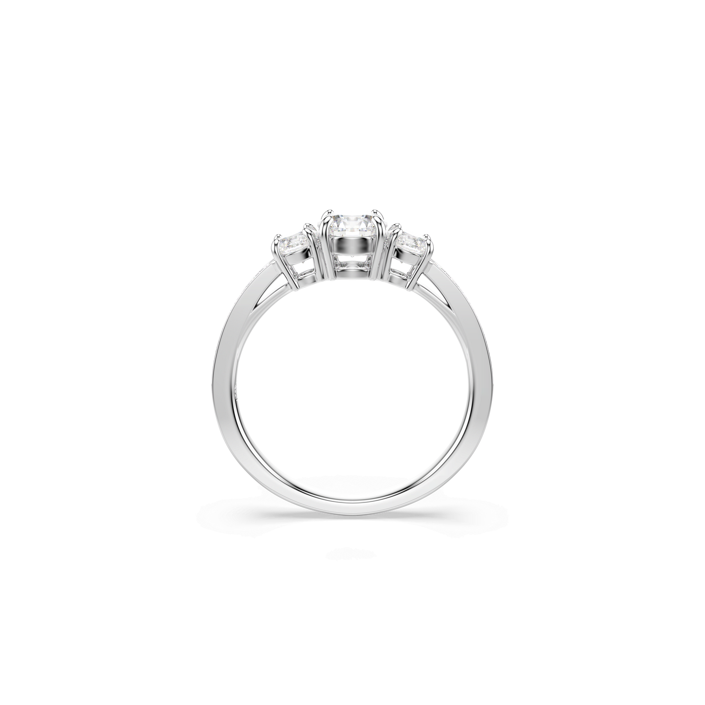 Stilla Attract ring, Round cut, White, Silver-tone finish 5656291