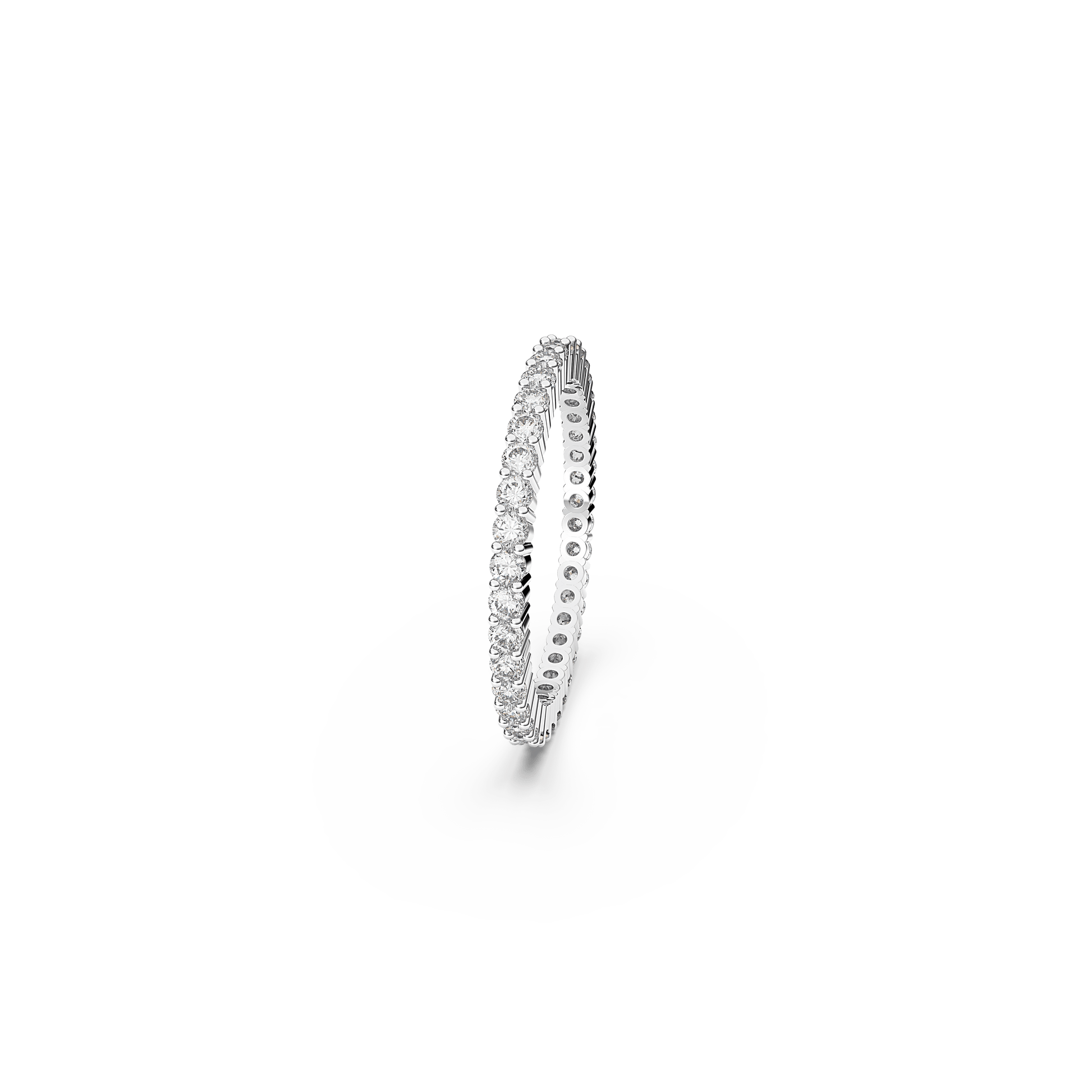 Matrix Vittore ring, Round cut, White, Silver-tone finish 5656297