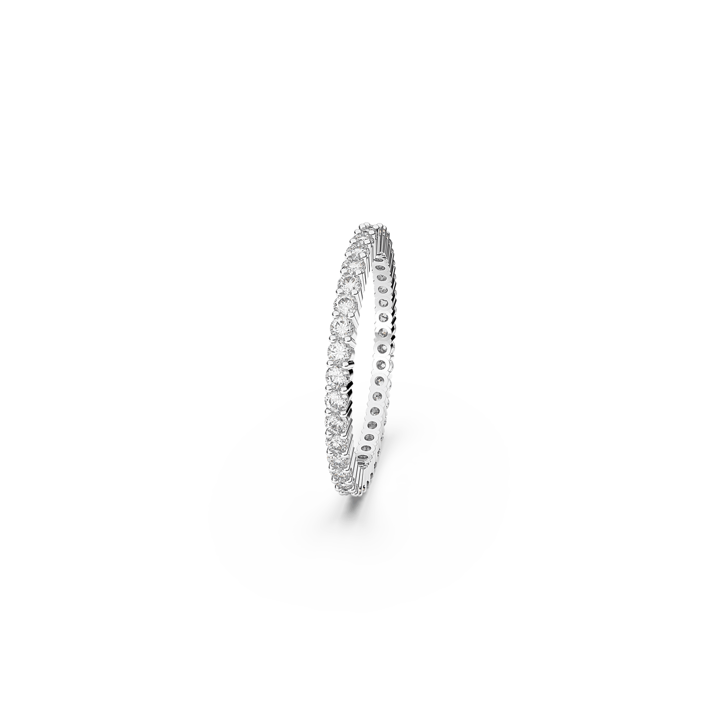 Matrix Vittore ring, Round cut, White, Silver-tone finish 5656298