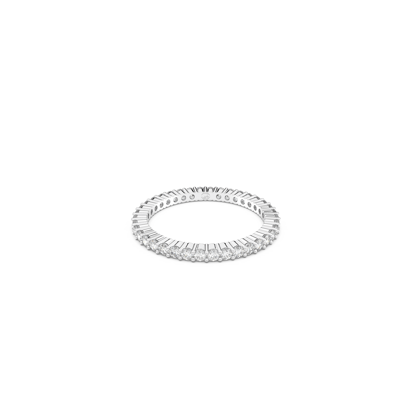 Matrix Vittore ring, Round cut, White, Silver-tone finish 5656299