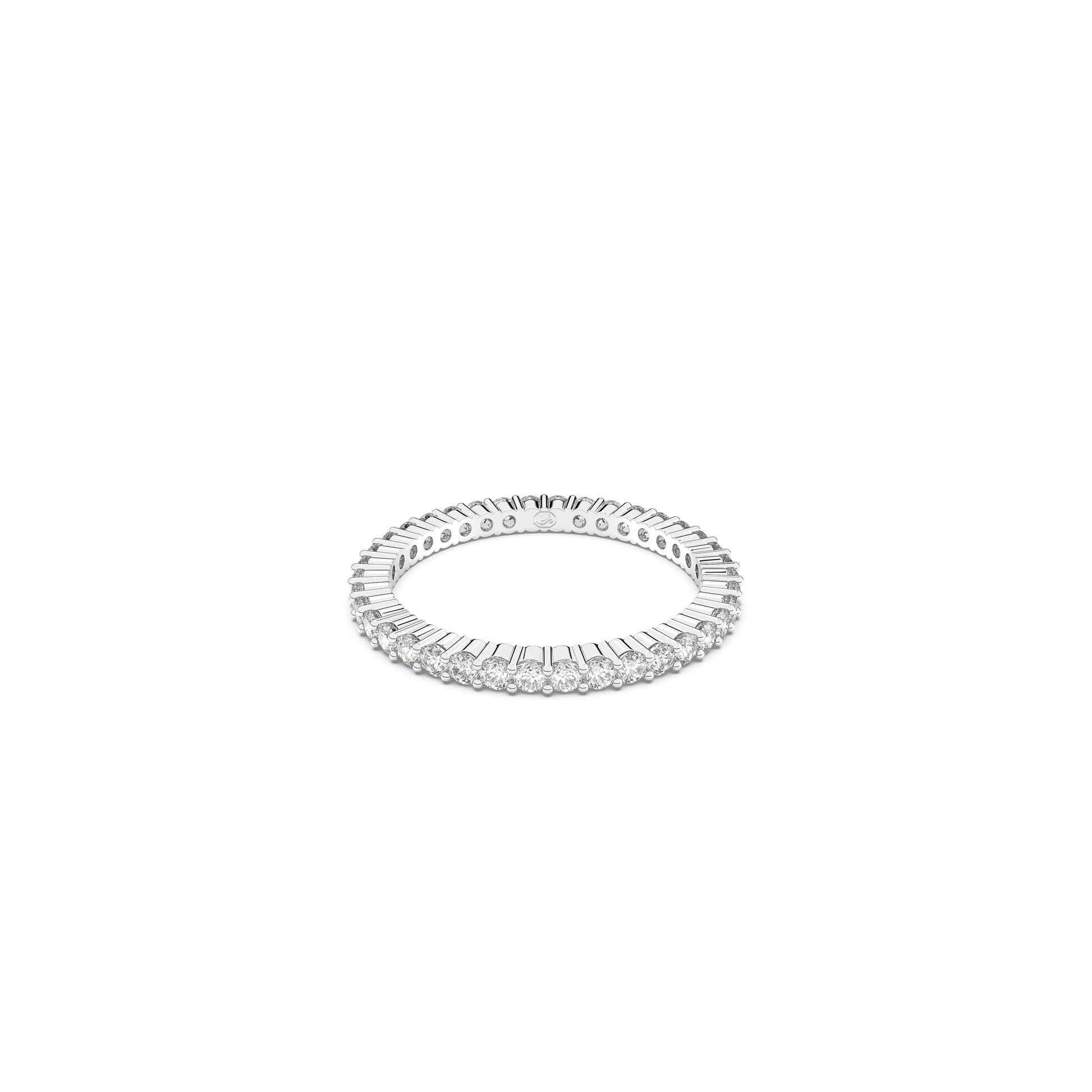 Matrix Vittore ring, Round cut, White, Silver-tone finish 5656300