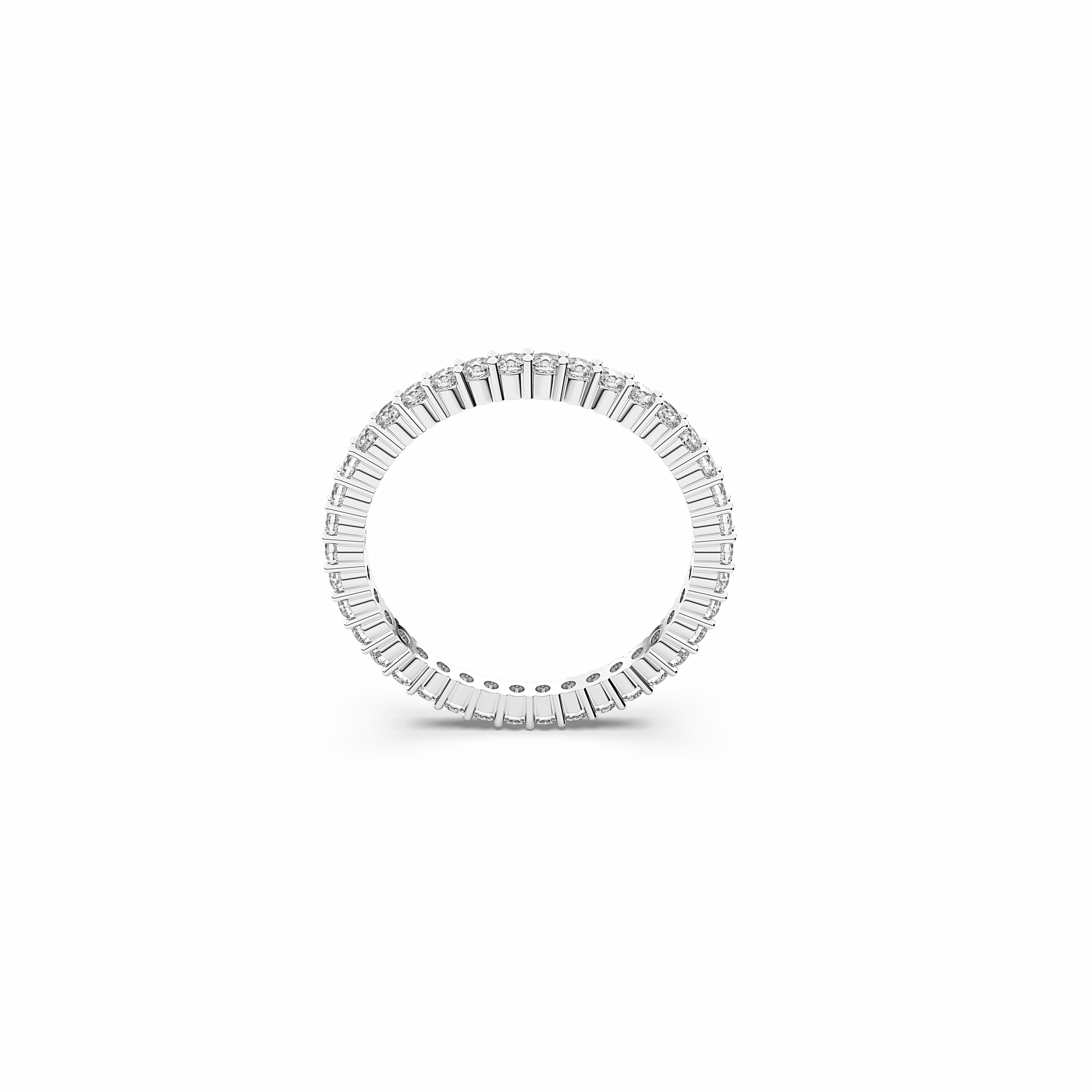 Matrix Vittore ring, Round cut, White, Silver-tone finish 5656300