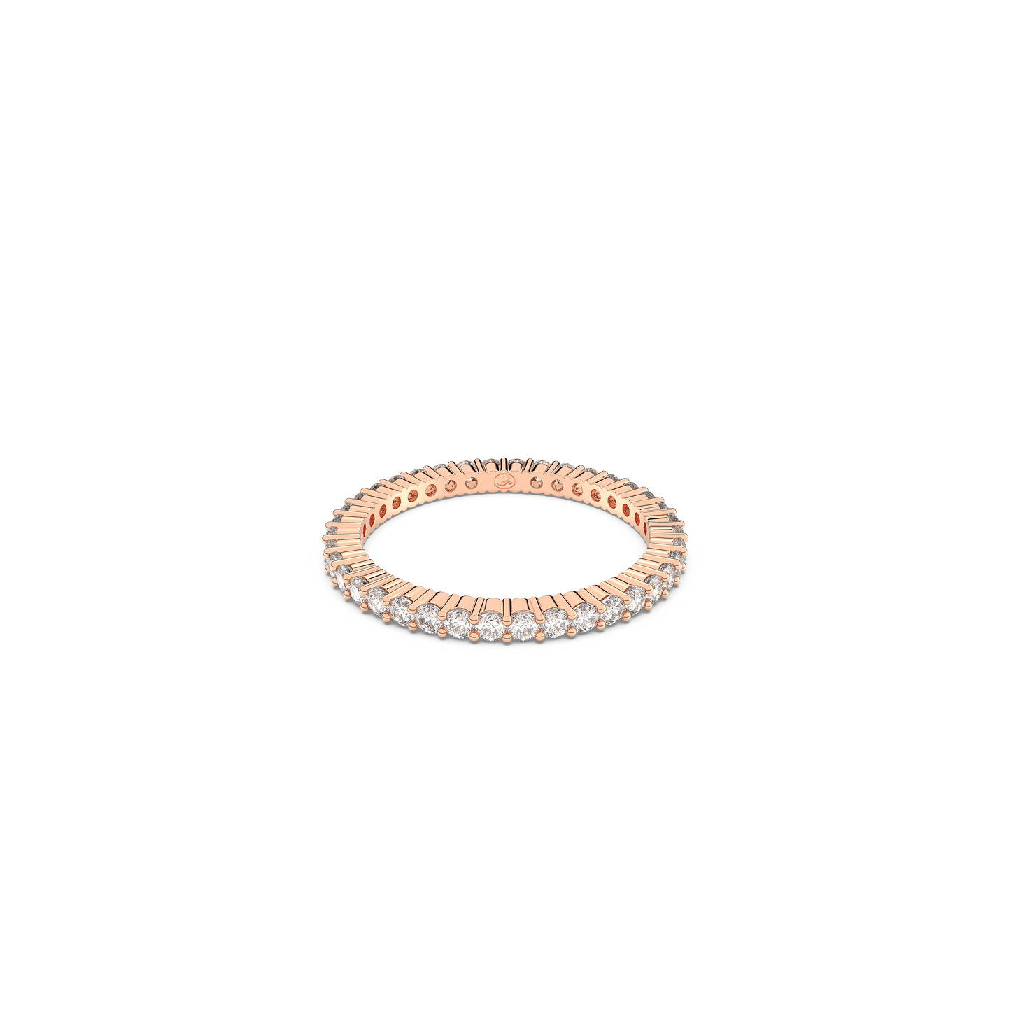 Matrix Vittore ring, Round cut, White, Rose gold-tone plated 5656302