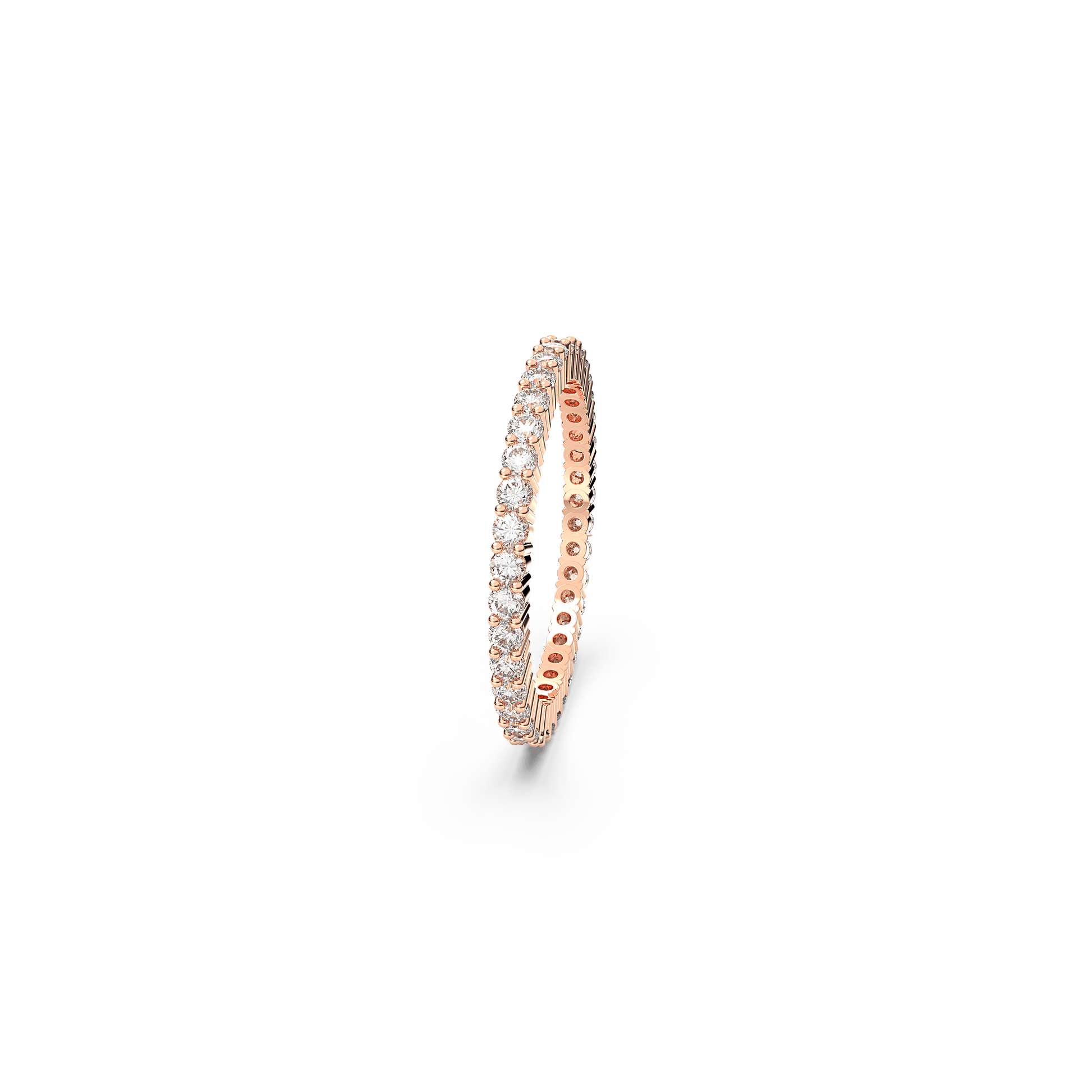 Matrix Vittore ring, Round cut, White, Rose gold-tone plated 5656302