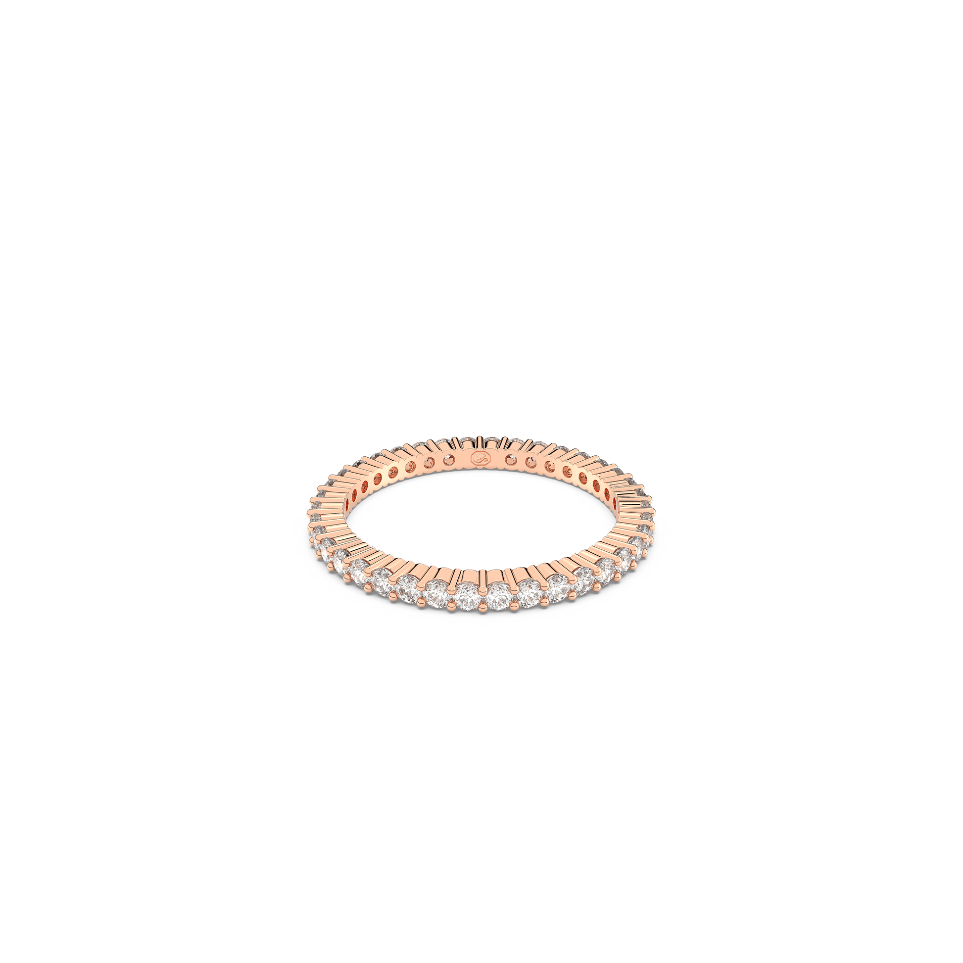 Matrix Vittore ring, Round cut, White, Rose gold-tone plated 5656304