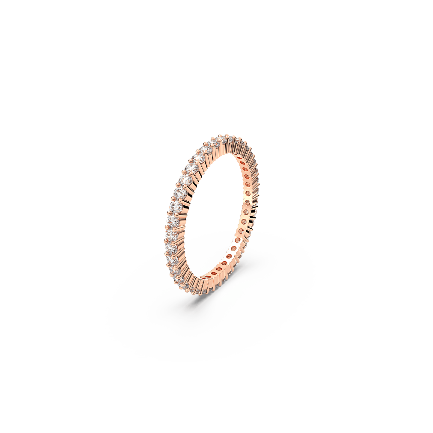 Matrix Vittore ring, Round cut, White, Rose gold-tone plated 5656304