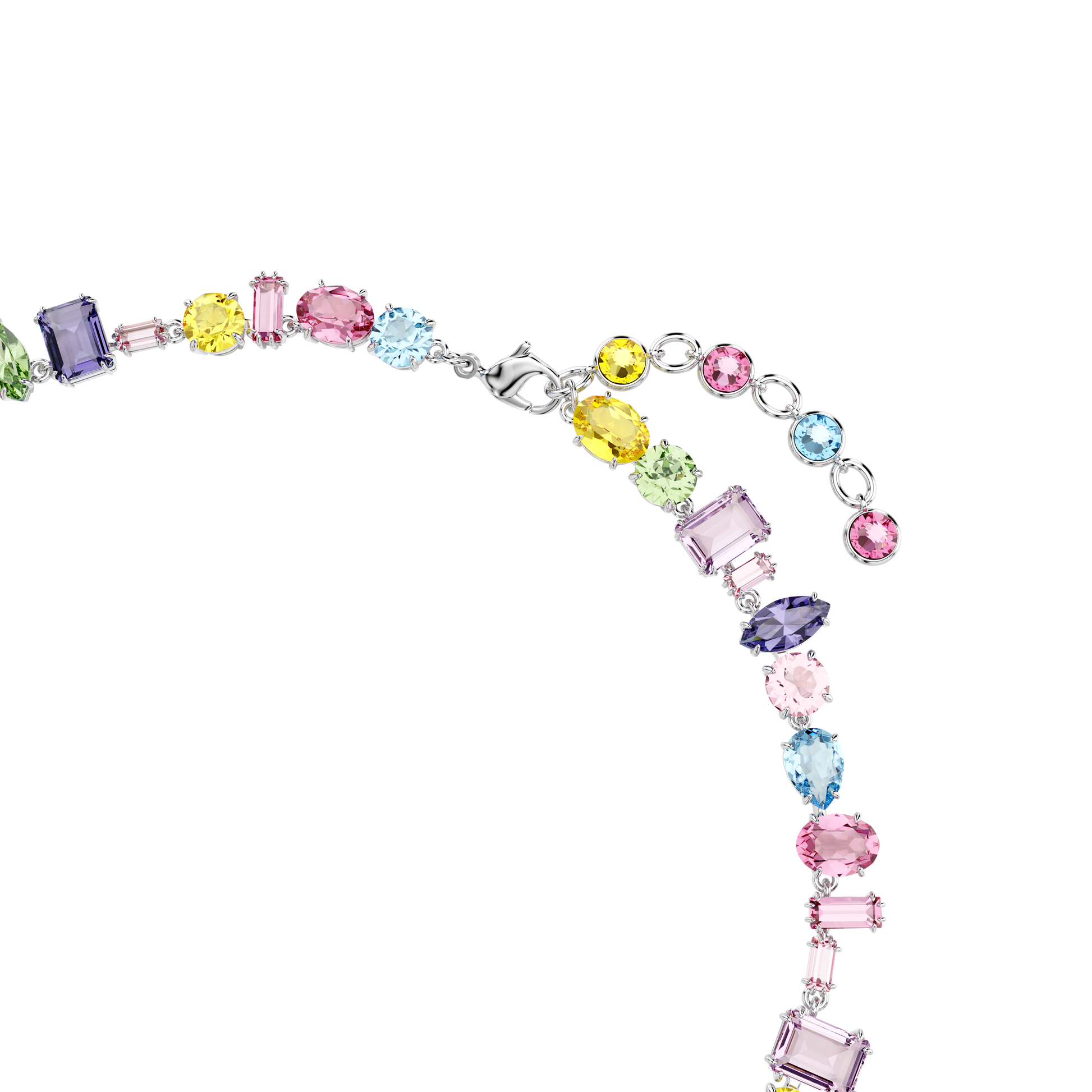 Gema necklace, Mixed cuts, Multicolored, Rhodium plated 5656397