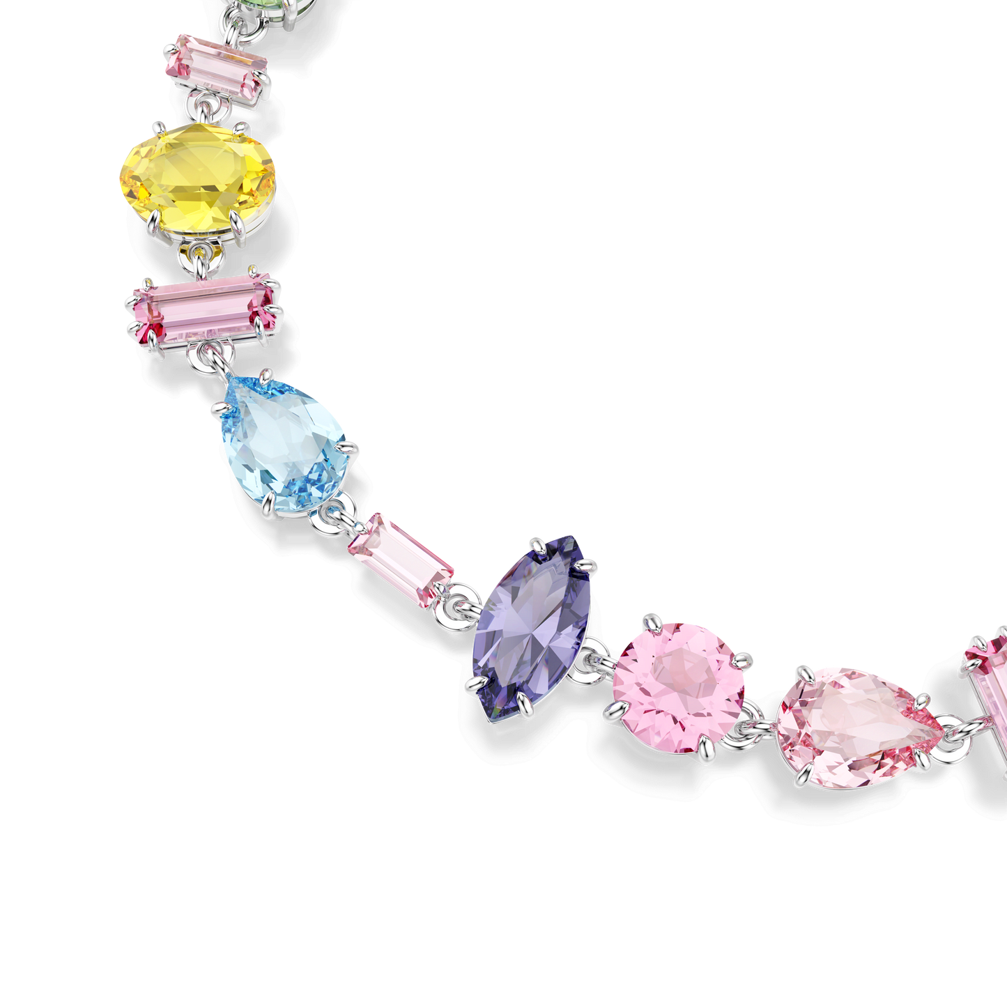Gema bracelet, Mixed cuts, Multicolored, Rhodium plated 5656427