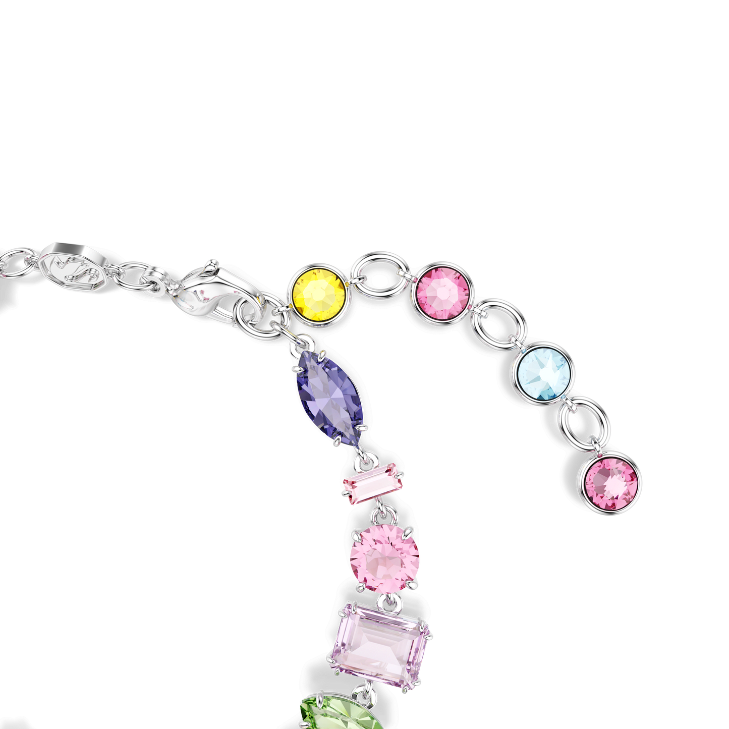 Gema bracelet, Mixed cuts, Multicolored, Rhodium plated 5656427