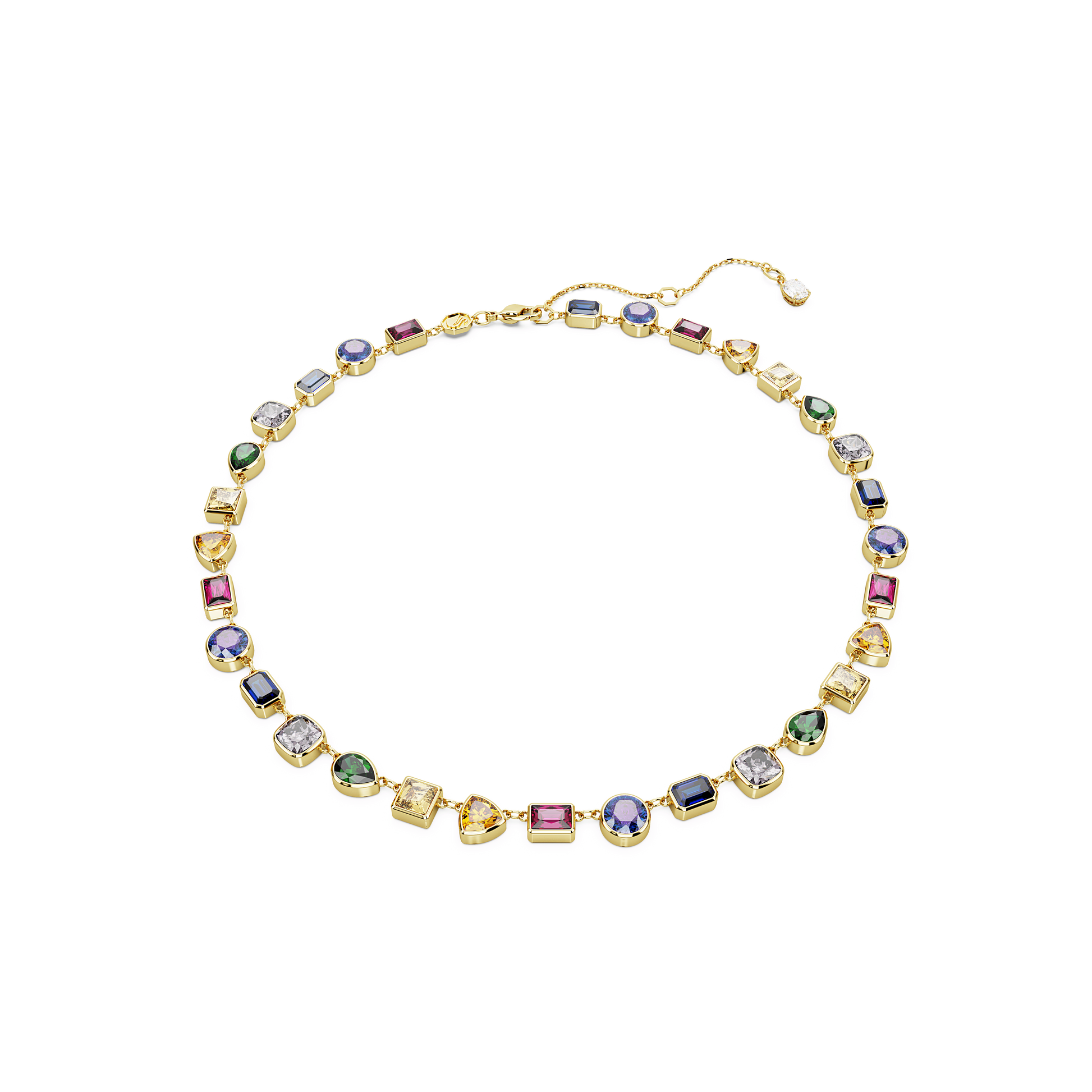 Imber necklace, Mixed cuts, Multicolored, Gold-tone plated 5662915
