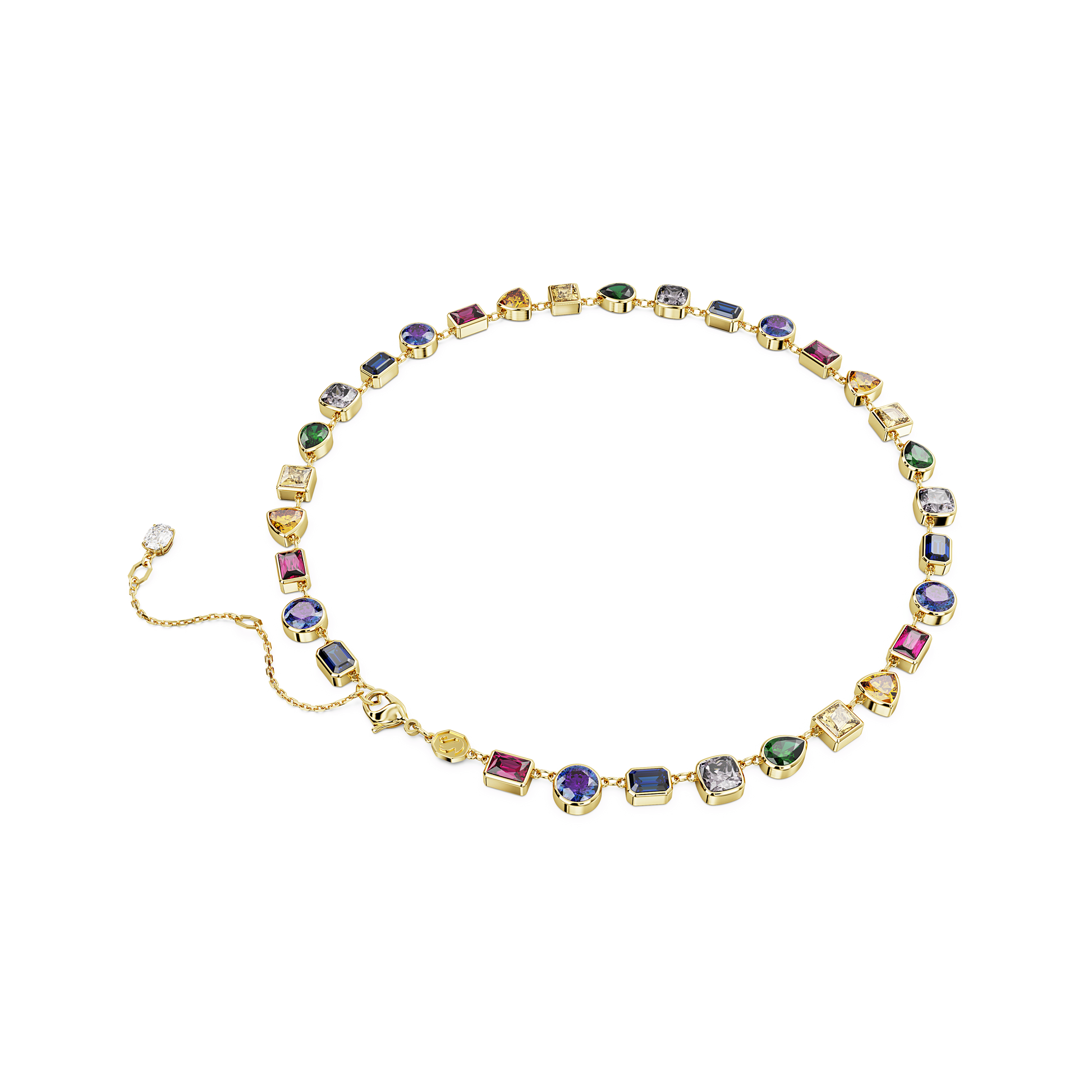 Imber necklace, Mixed cuts, Multicolored, Gold-tone plated 5662915
