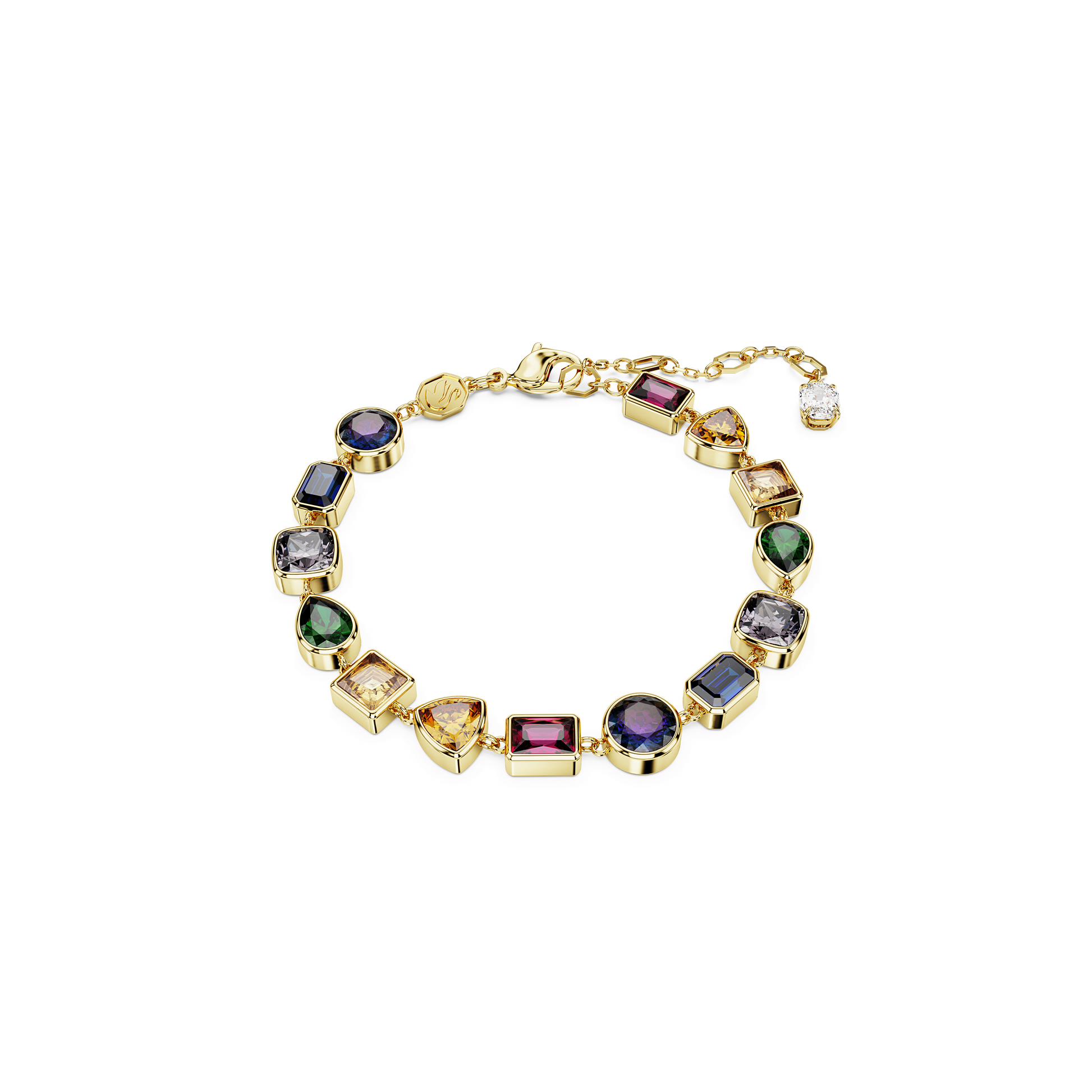 Imber bracelet, Mixed cuts, Multicolored, Gold-tone plated 5662925
