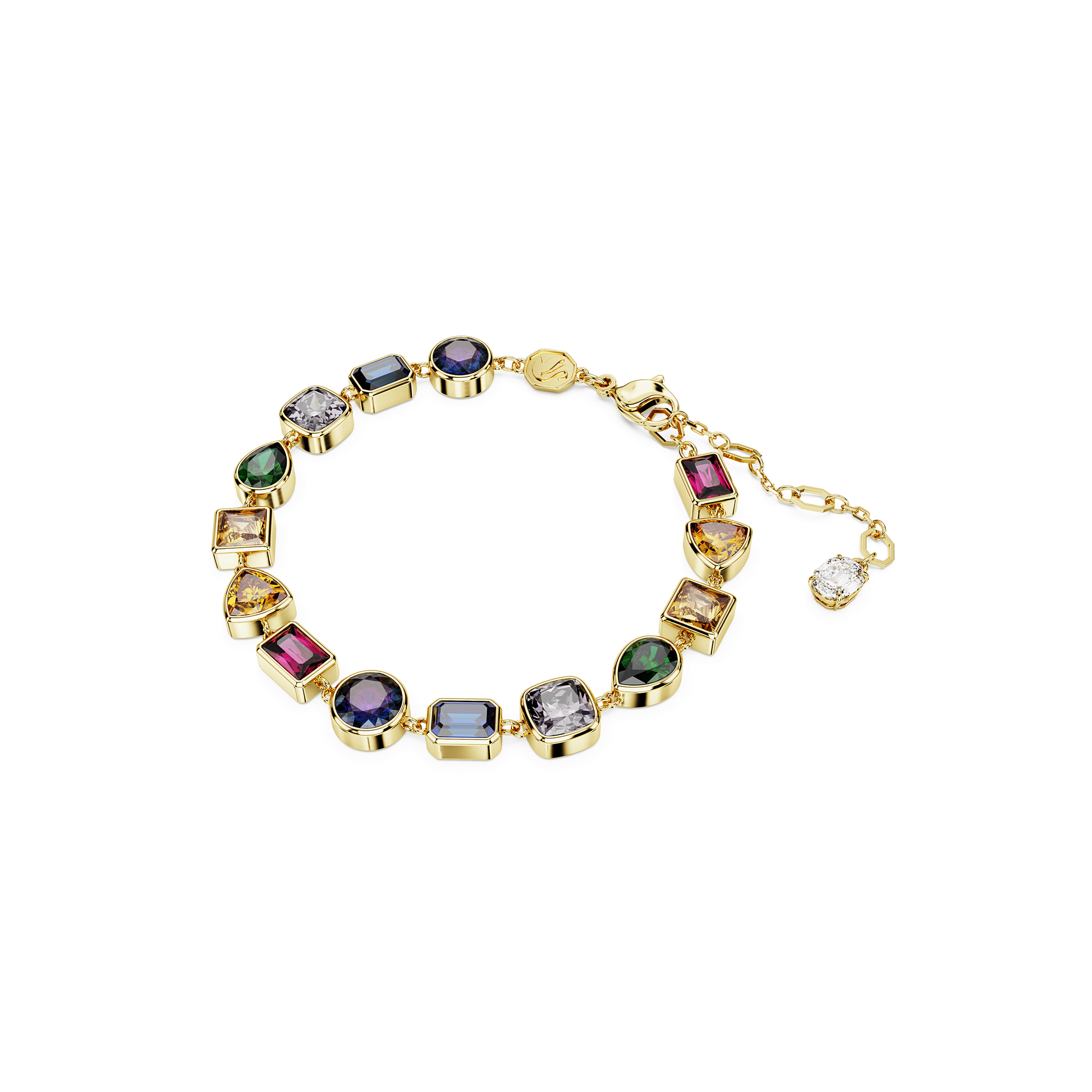 Imber bracelet, Mixed cuts, Multicolored, Gold-tone plated 5662925