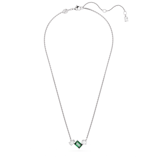 Mesmera pendant, Mixed cuts, Green, Rhodium plated 5668278