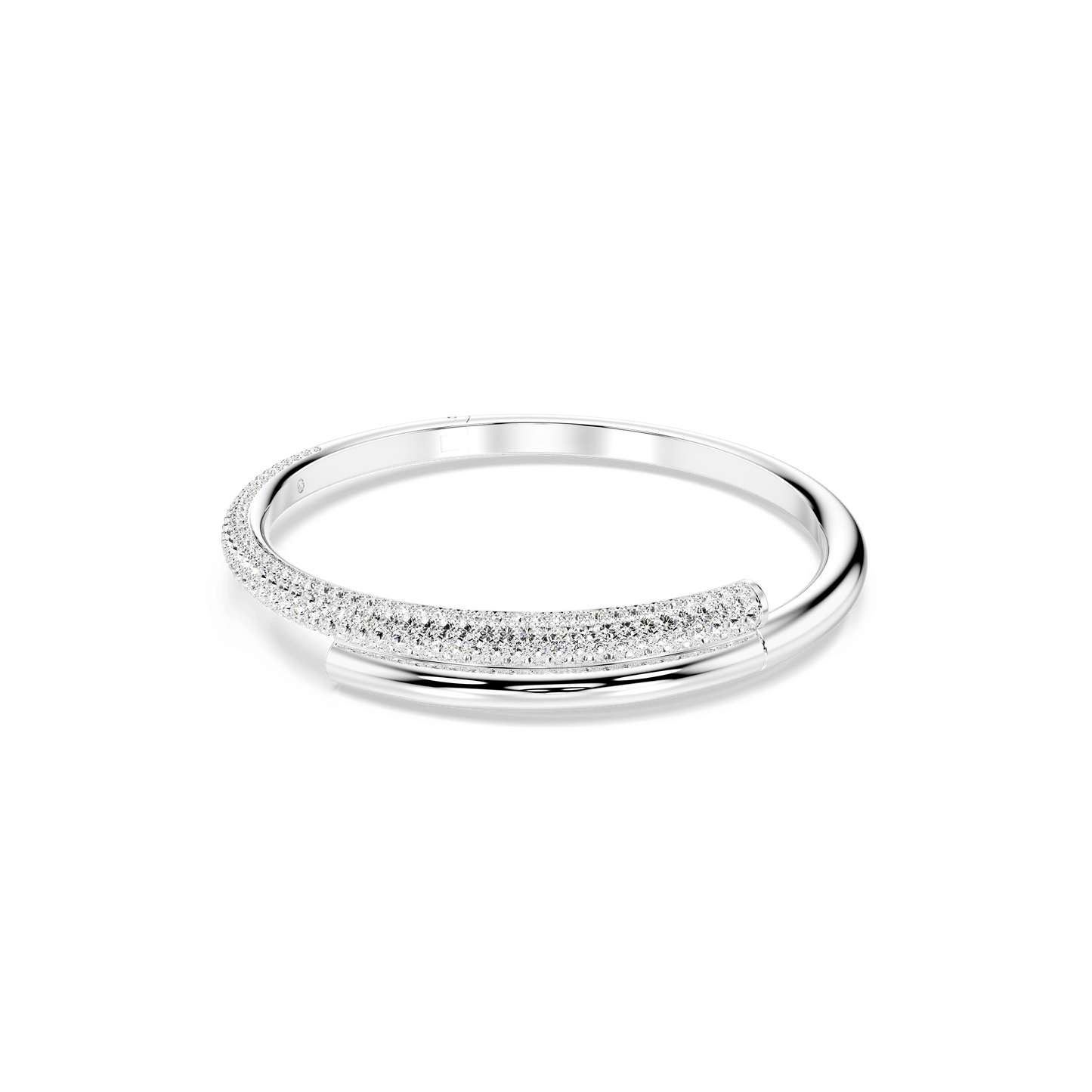 Dextera bangle, Magnetic closure, White, Rhodium plated 5670252