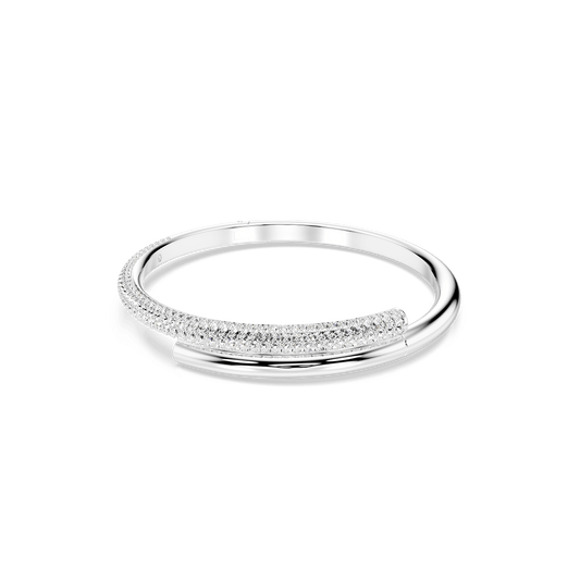 Dextera bangle, Magnetic closure, White, Rhodium plated 5670252
