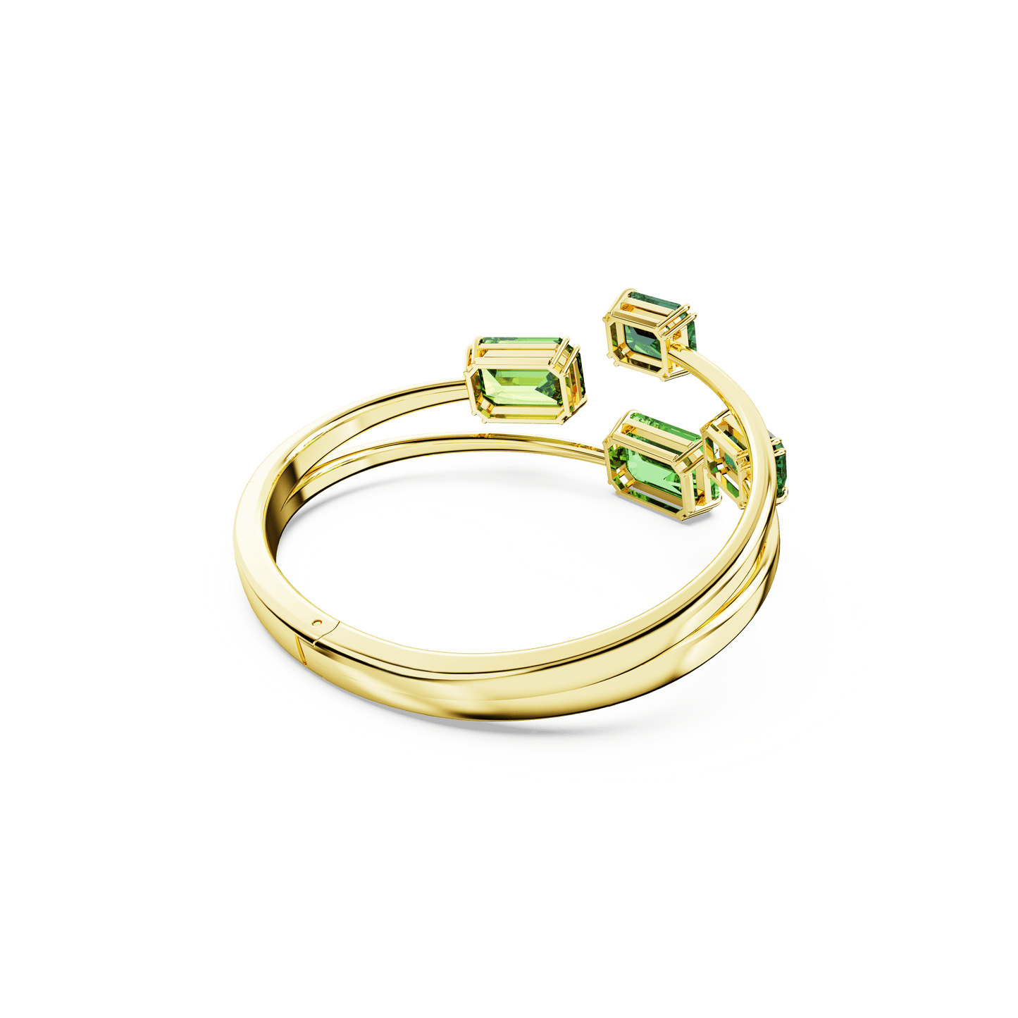 Millenia bangle, Octagon cut, Green, Gold-tone plated 5671246