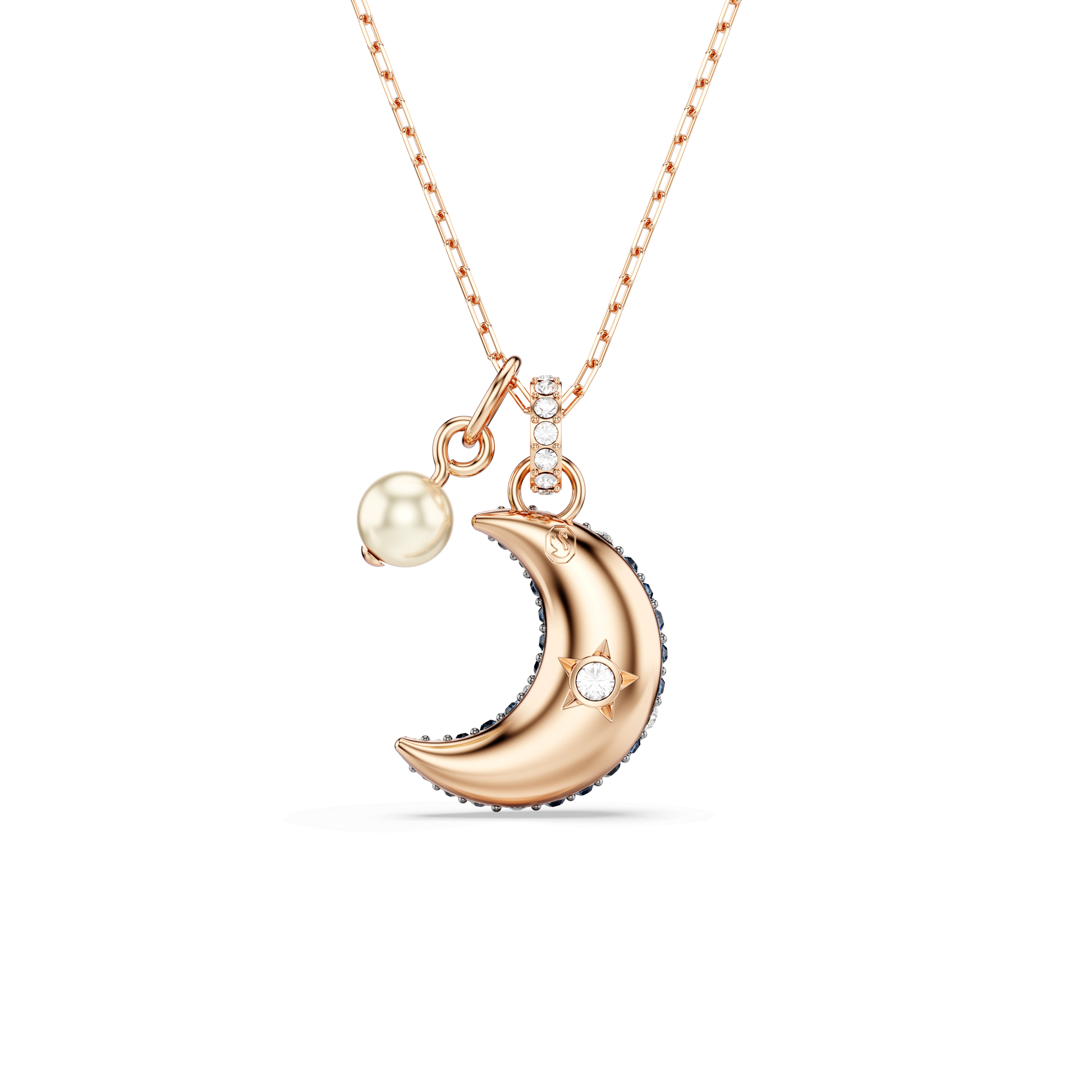 Sublima pendant, Crystal pearl, Moon, Multicolored, Rose gold-tone plated 5671585