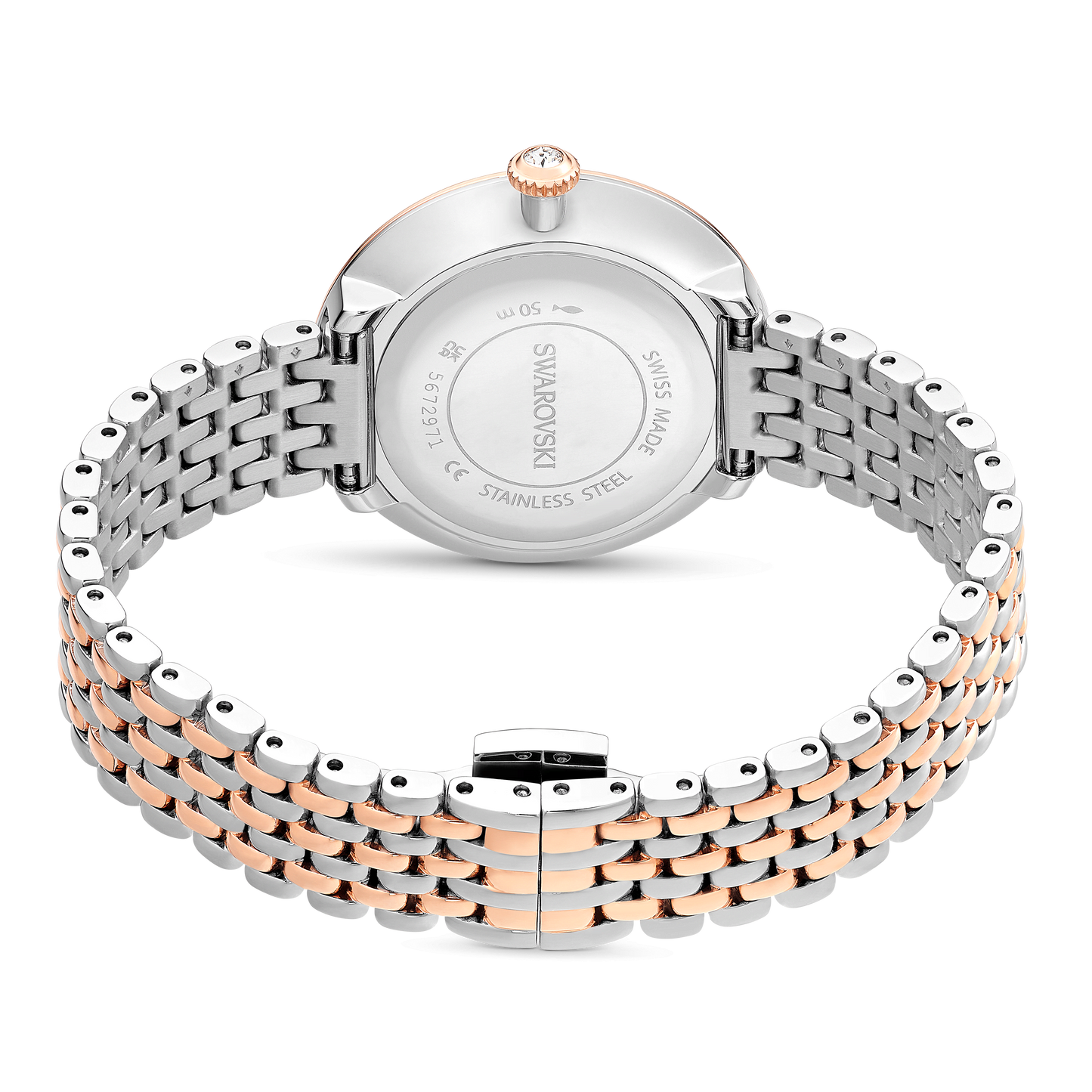 Matrix tennis 7-link watch, Swiss Made, Metal bracelet, Rose gold tone, Mixed metal finish 5672971
