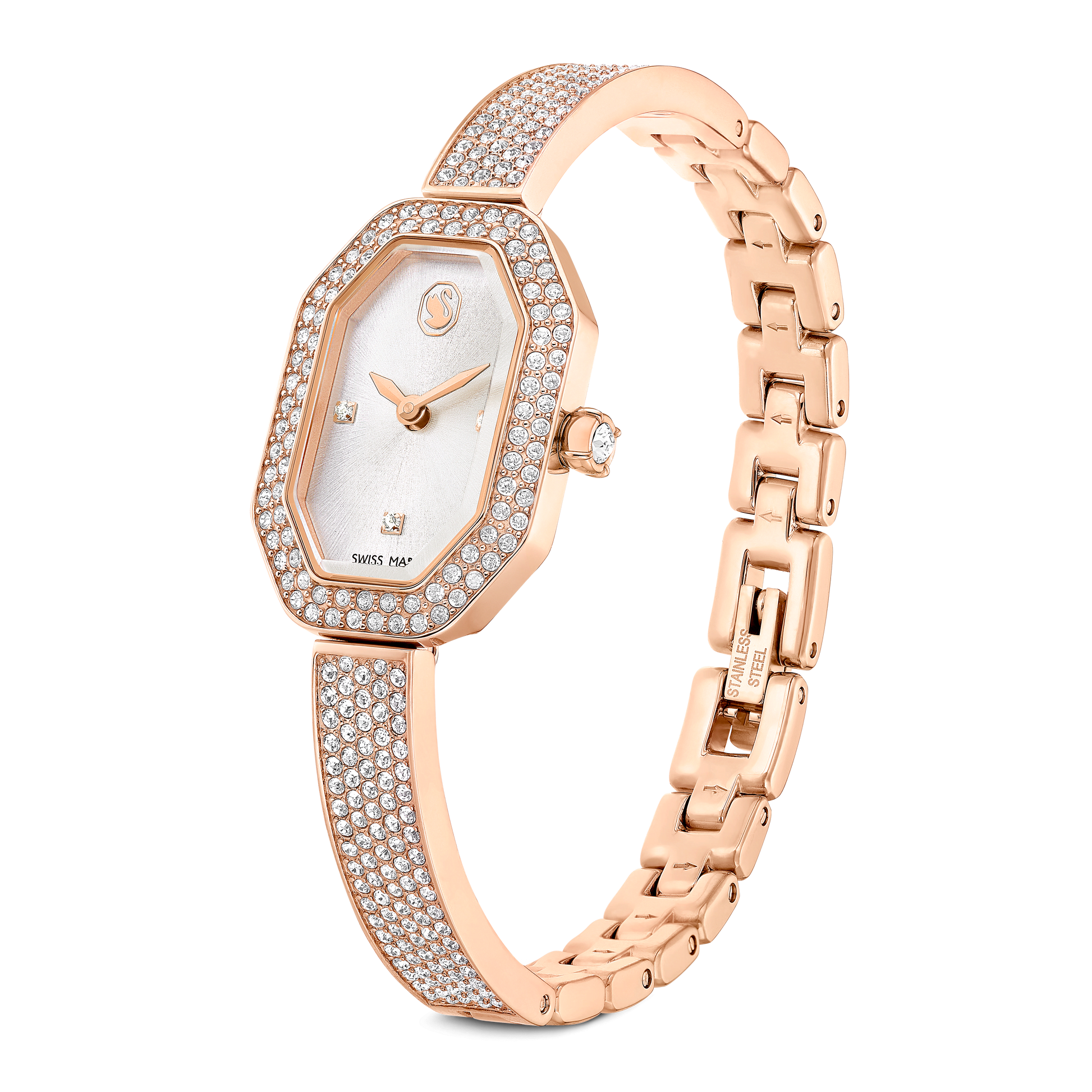 Dextera bangle watch, Swiss Made, Metal bracelet, Rose gold tone, Rose gold-tone finish 5672992