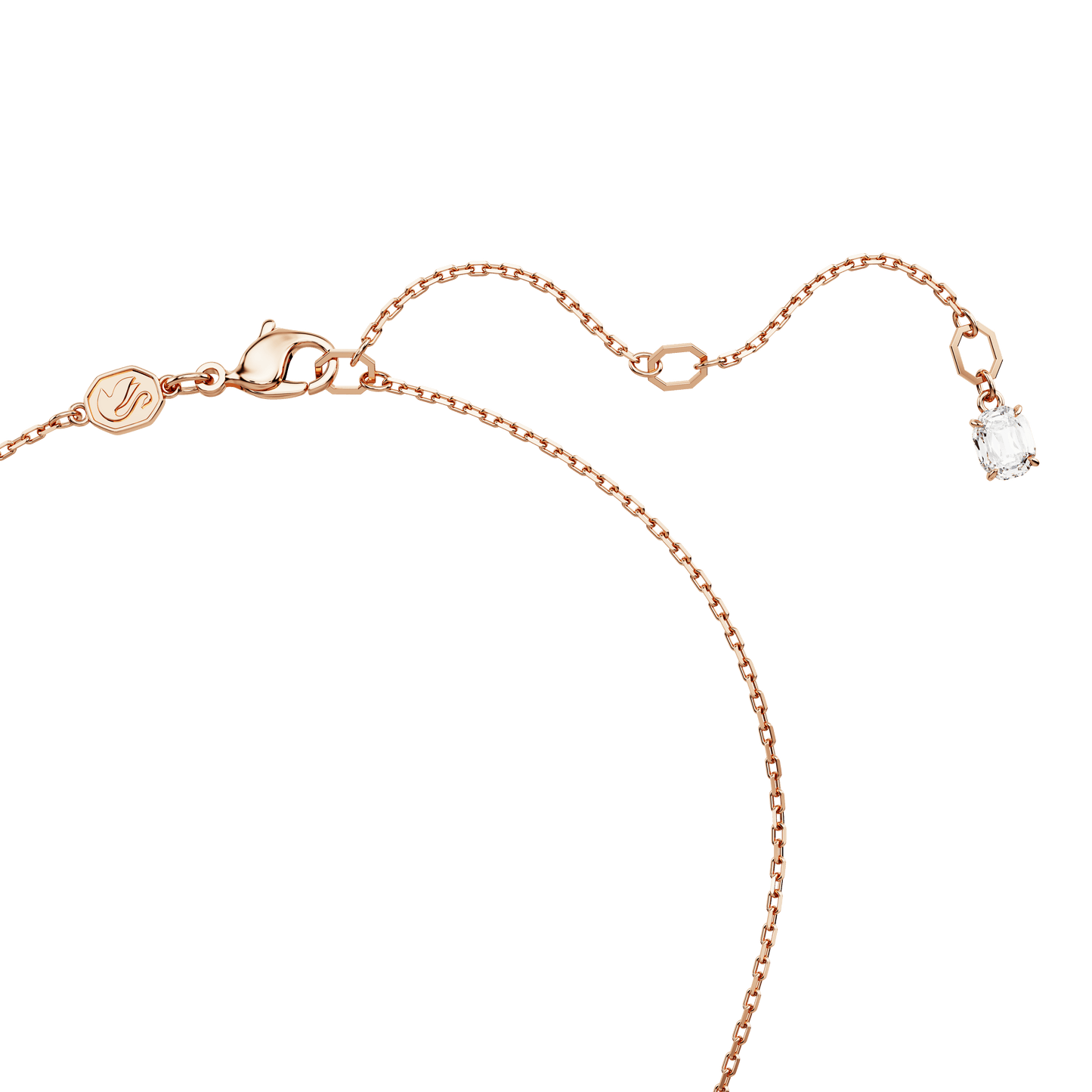 Idyllia pendant, Clover, White, Rose gold-tone plated 5674211