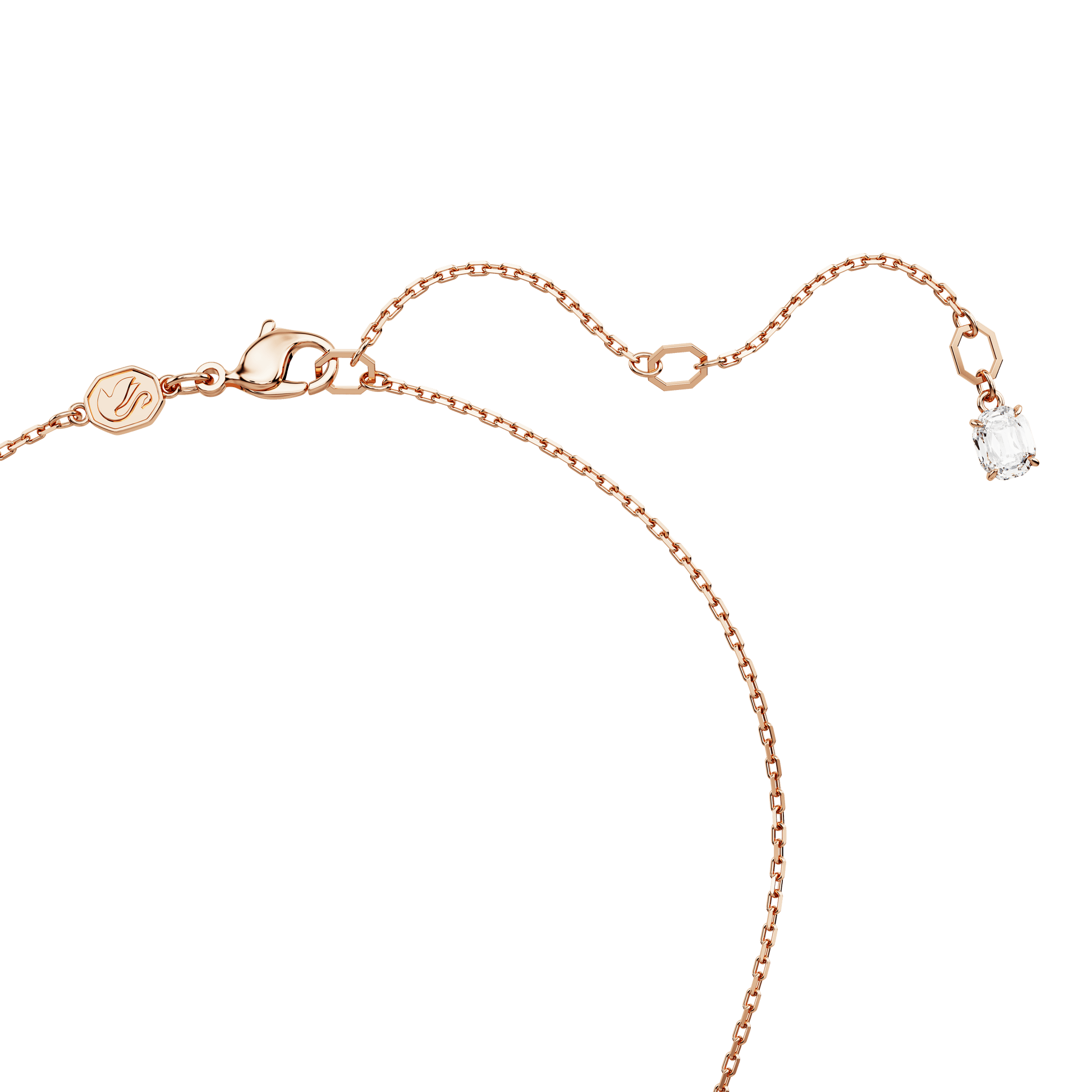 Idyllia pendant, Clover, White, Rose gold-tone plated 5674211