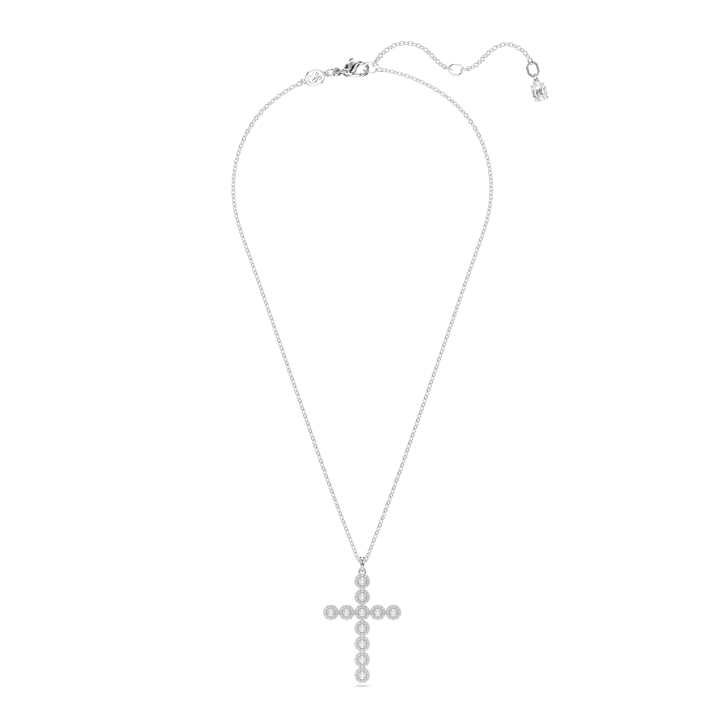 Insigne pendant, Mixed cuts, Cross, White, Rhodium plated 5675573