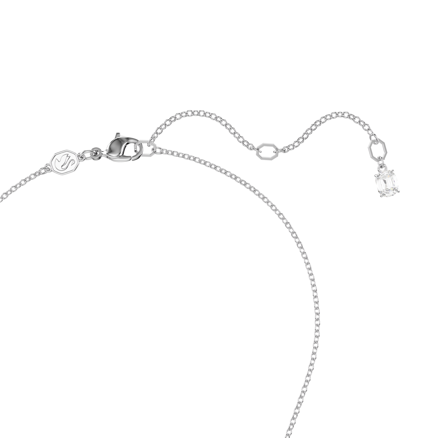 Insigne pendant, Round cut, Cross, White, Rhodium plated 5675576