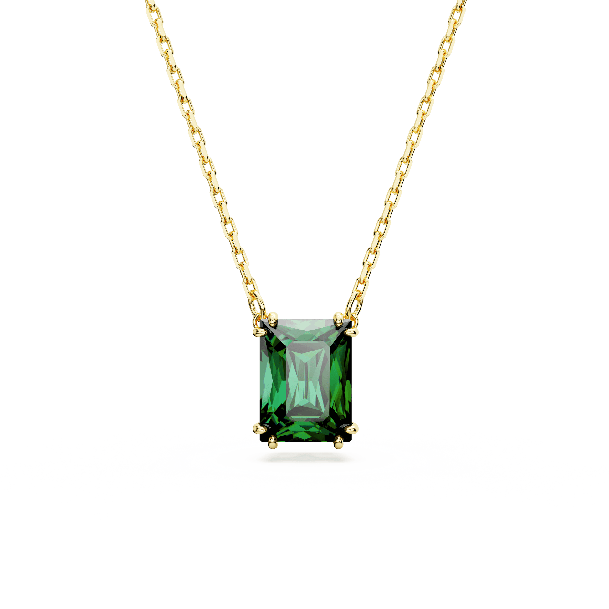 Stilla pendant, Rectangular cut, Green, Gold-tone plated 5677141