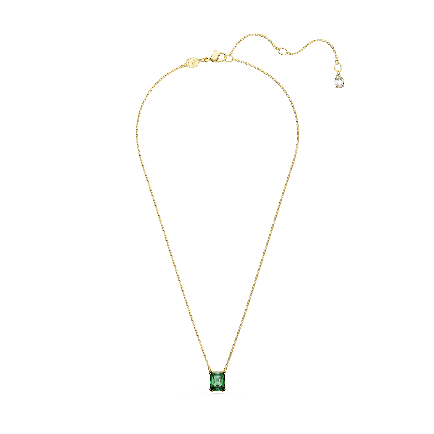 Stilla pendant, Rectangular cut, Green, Gold-tone plated 5677141