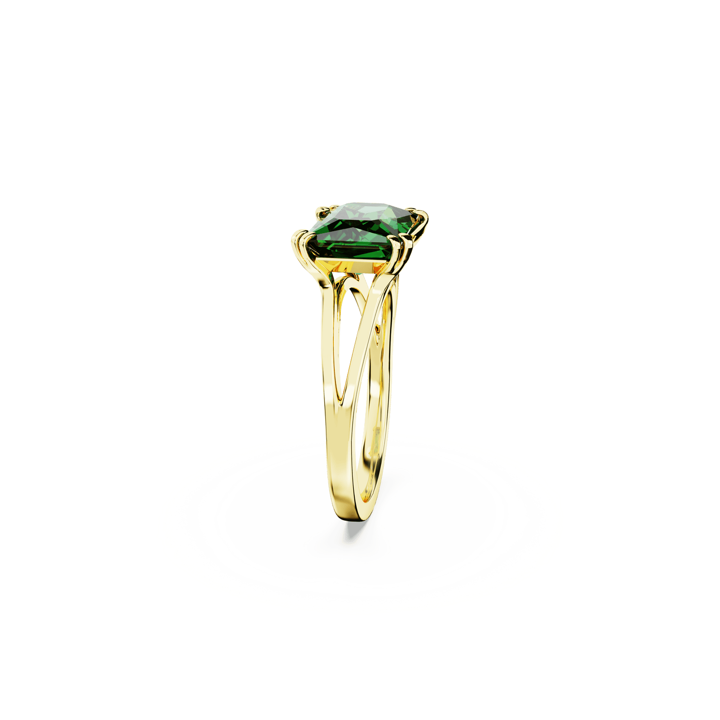 Stilla cocktail ring, Rectangular cut, Green, Gold-tone plated 5677144