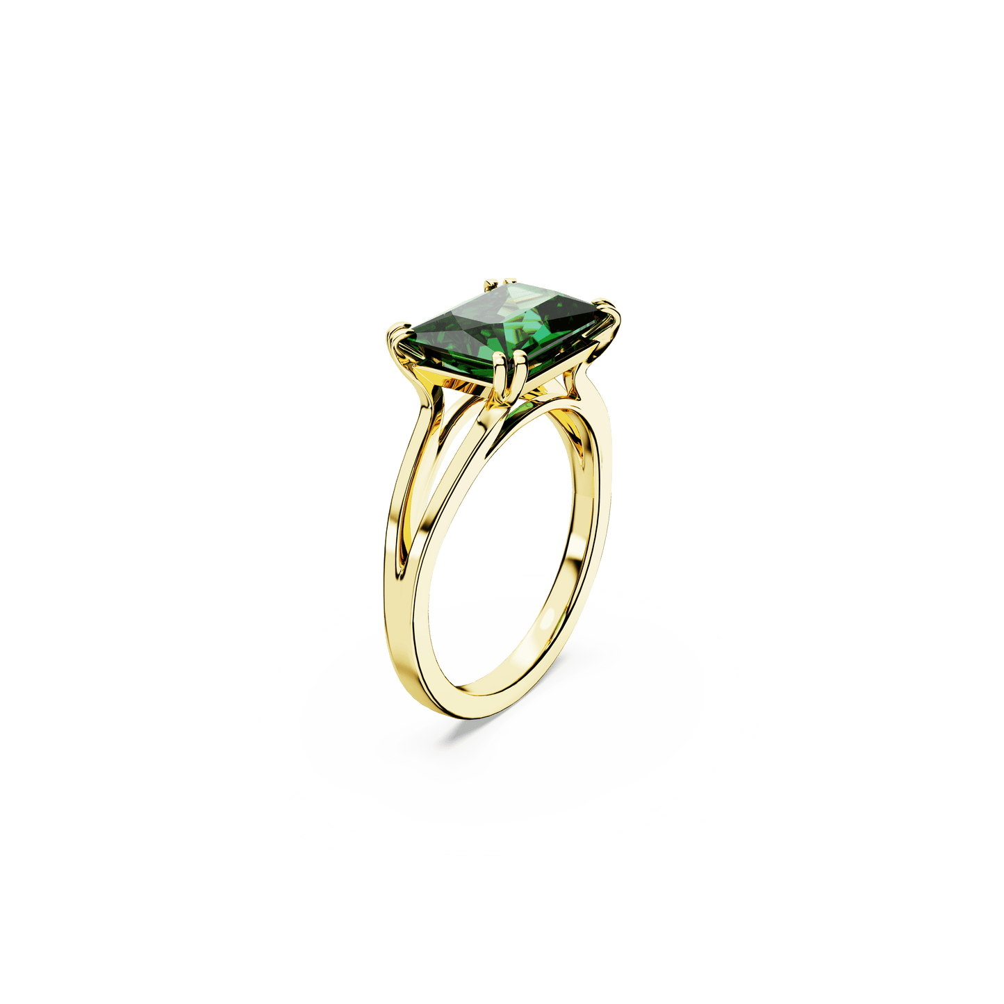 Stilla cocktail ring, Rectangular cut, Green, Gold-tone plated 5677147
