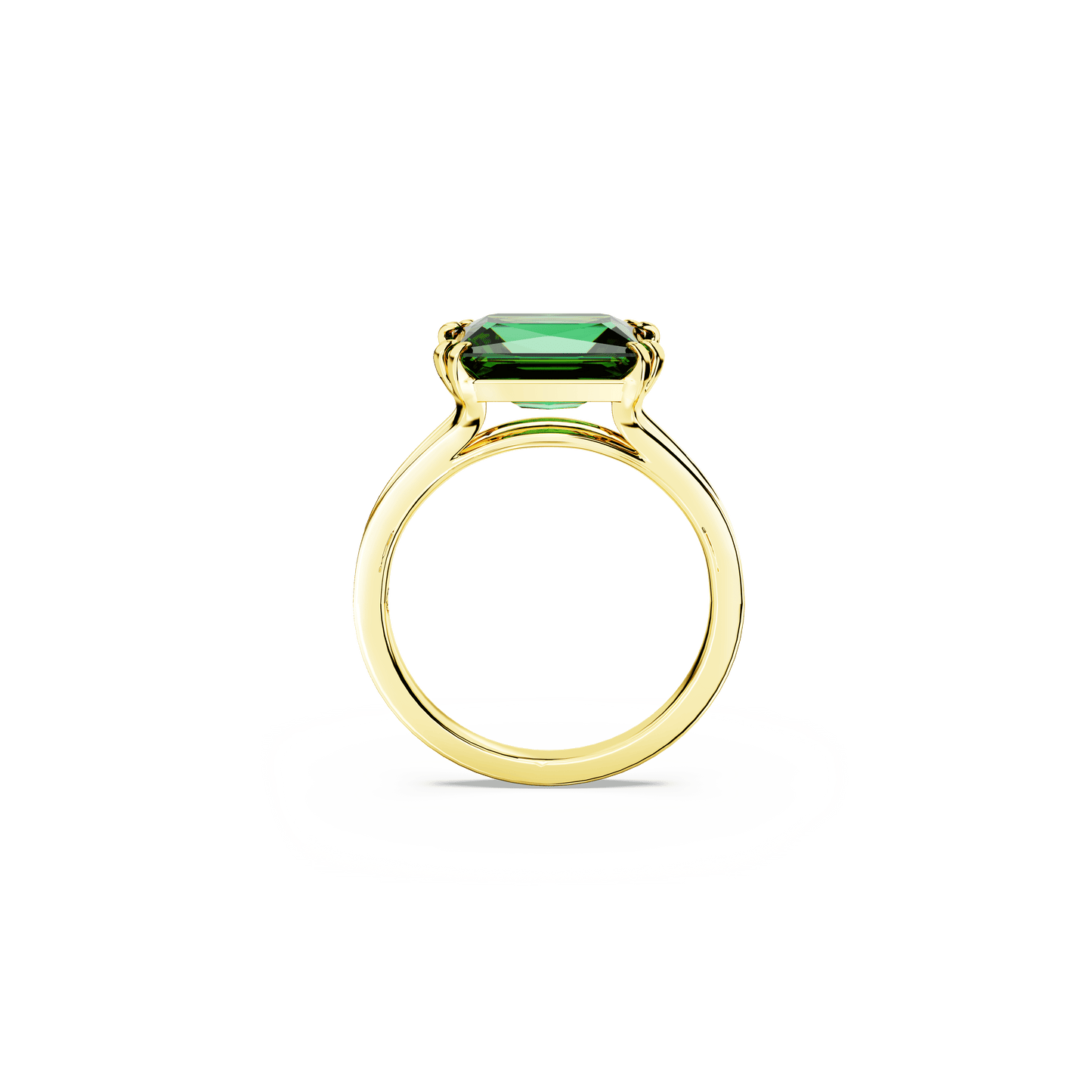 Stilla cocktail ring, Rectangular cut, Green, Gold-tone plated 5677147