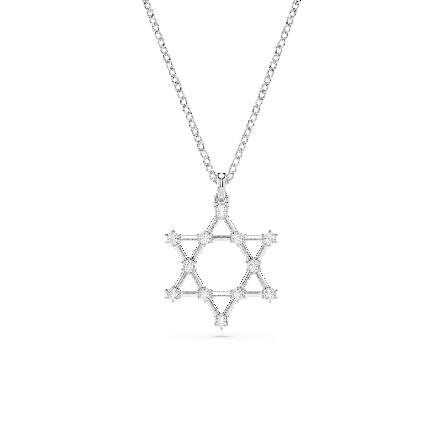 Insigne pendant, Round cut, Star, White, Rhodium plated 5677156